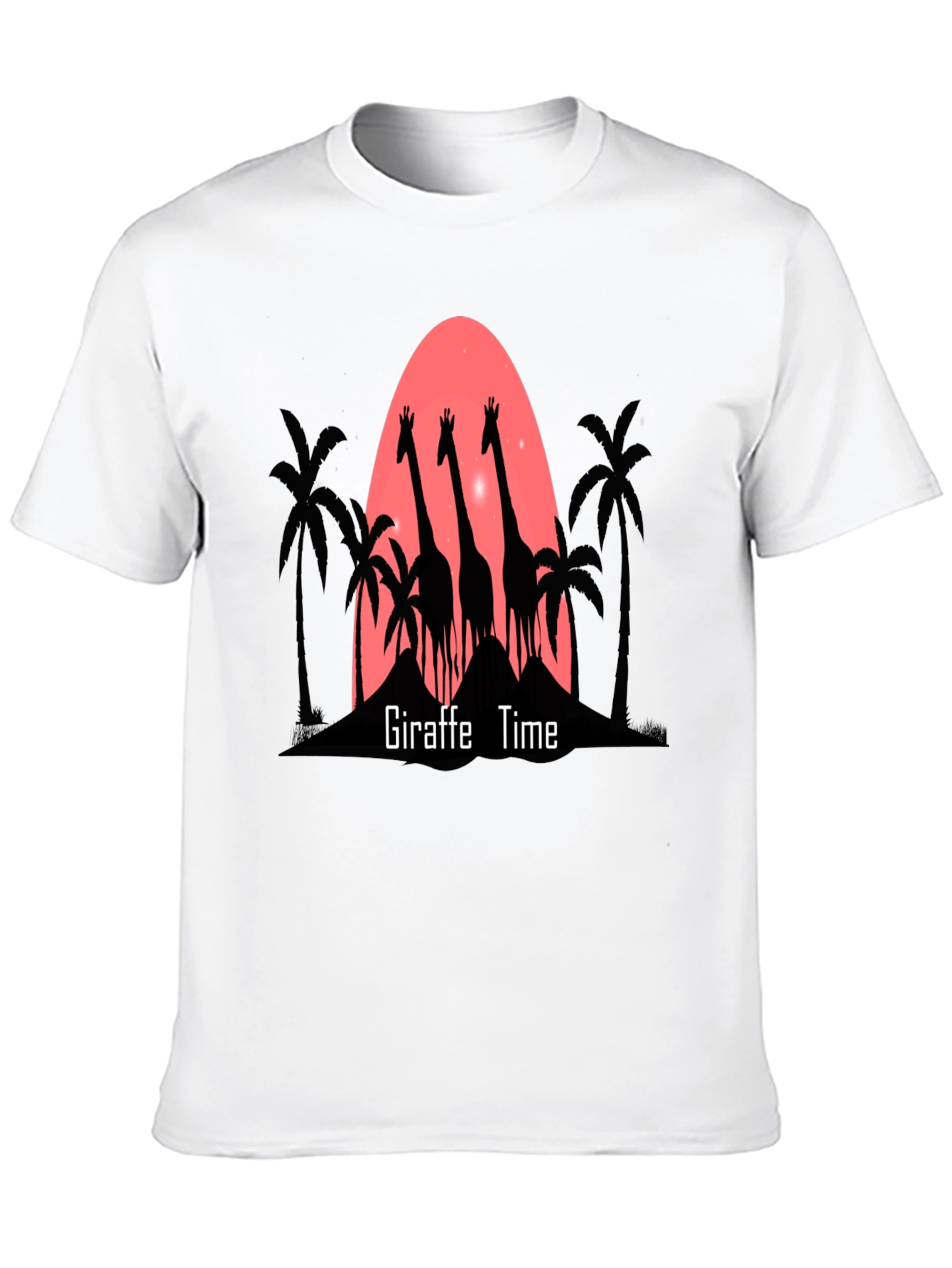 Giraffe Time Mens Graphic T-Shirt