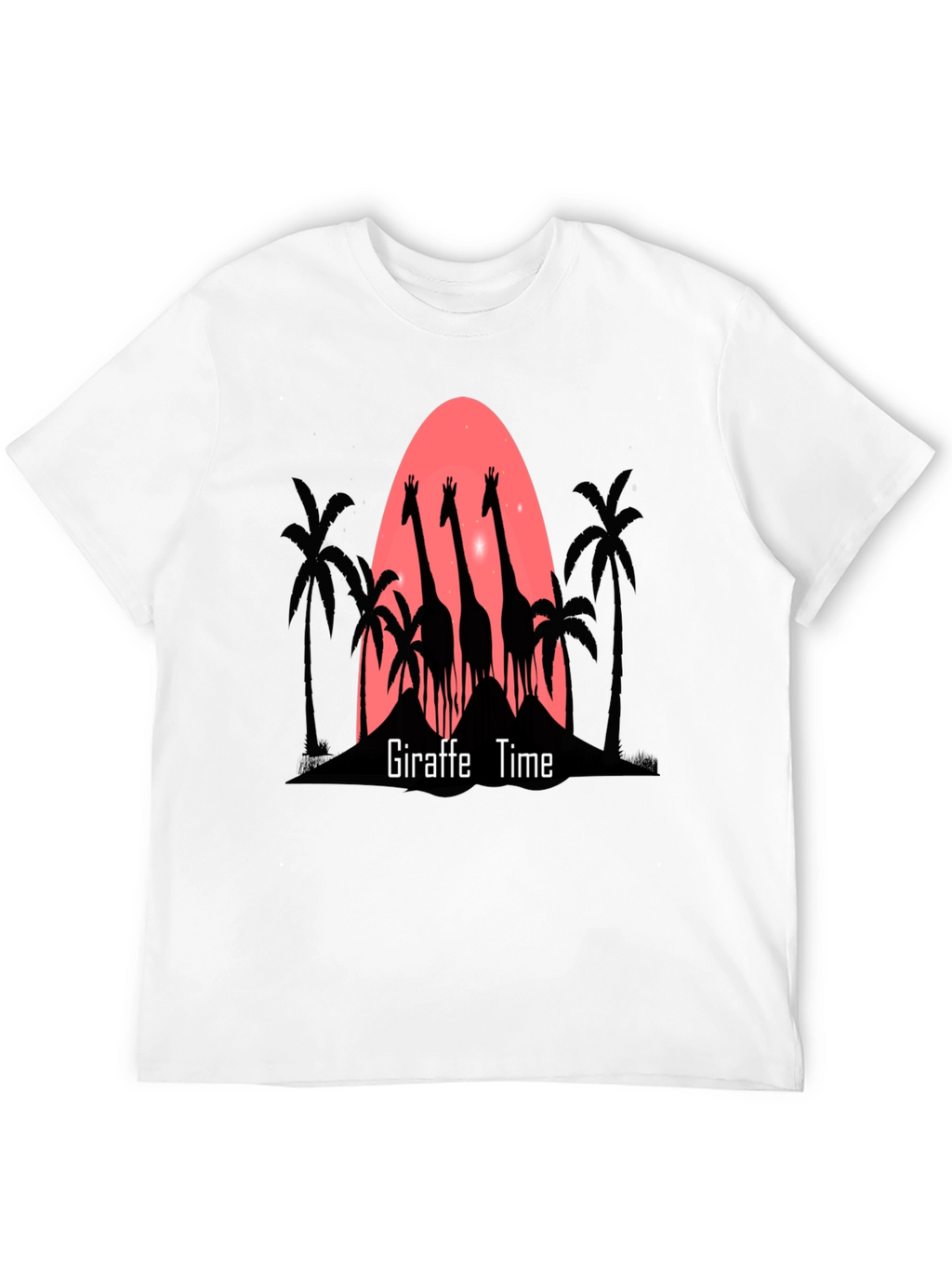 Giraffe Time Mens Graphic T-Shirt