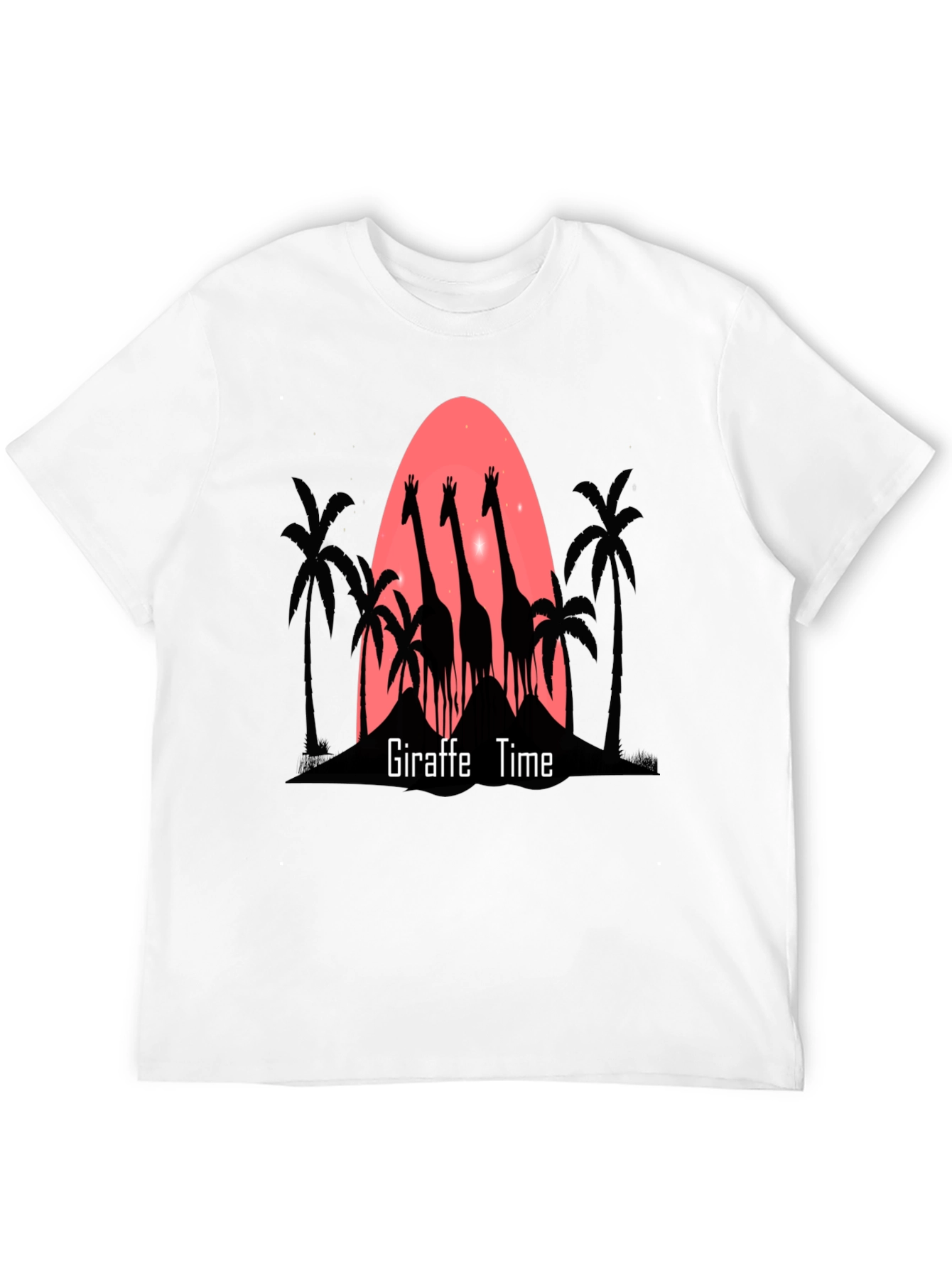 Giraffe Time Mens Graphic T-Shirt