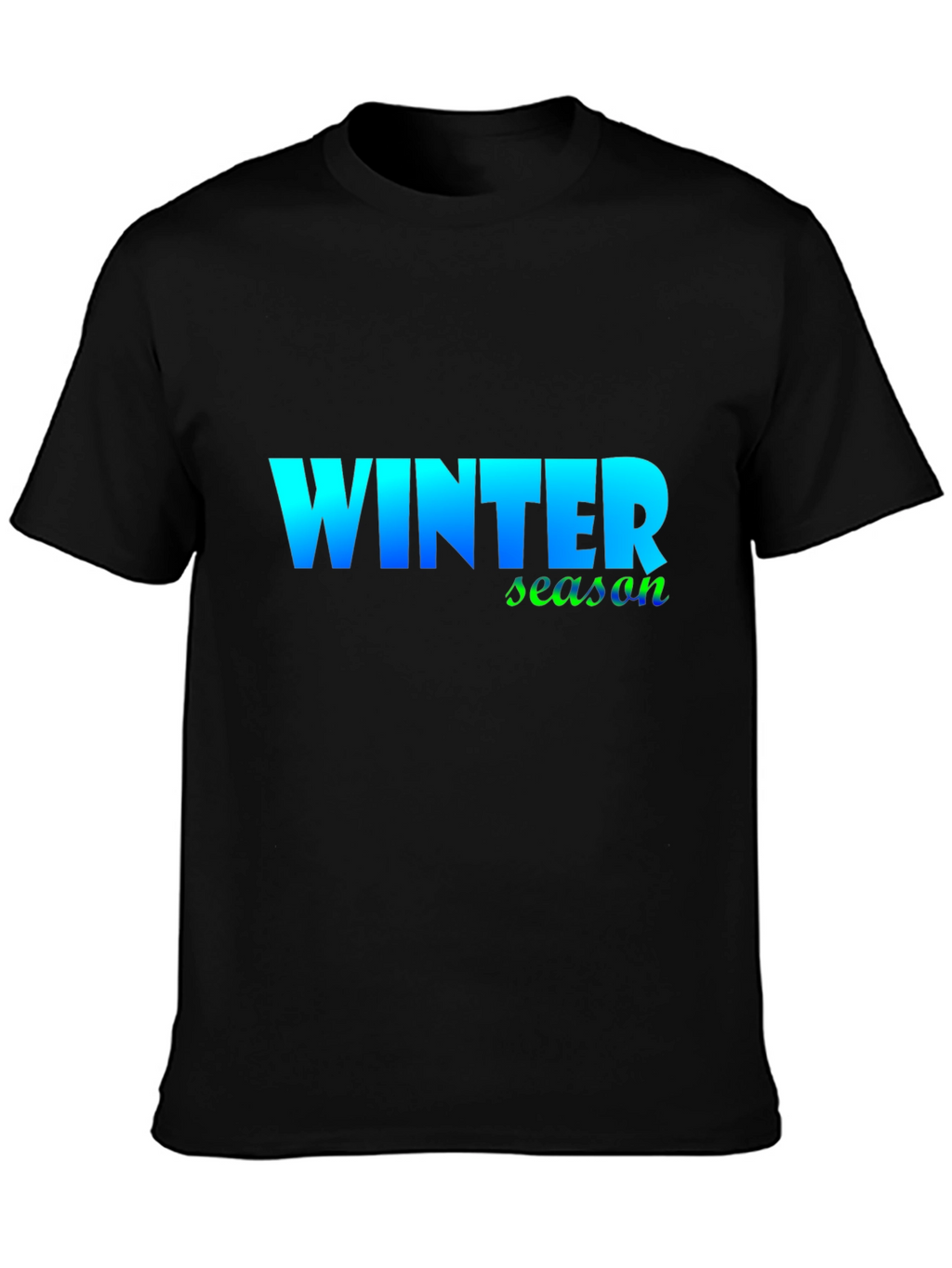 Winter Season Black Graphic Tee