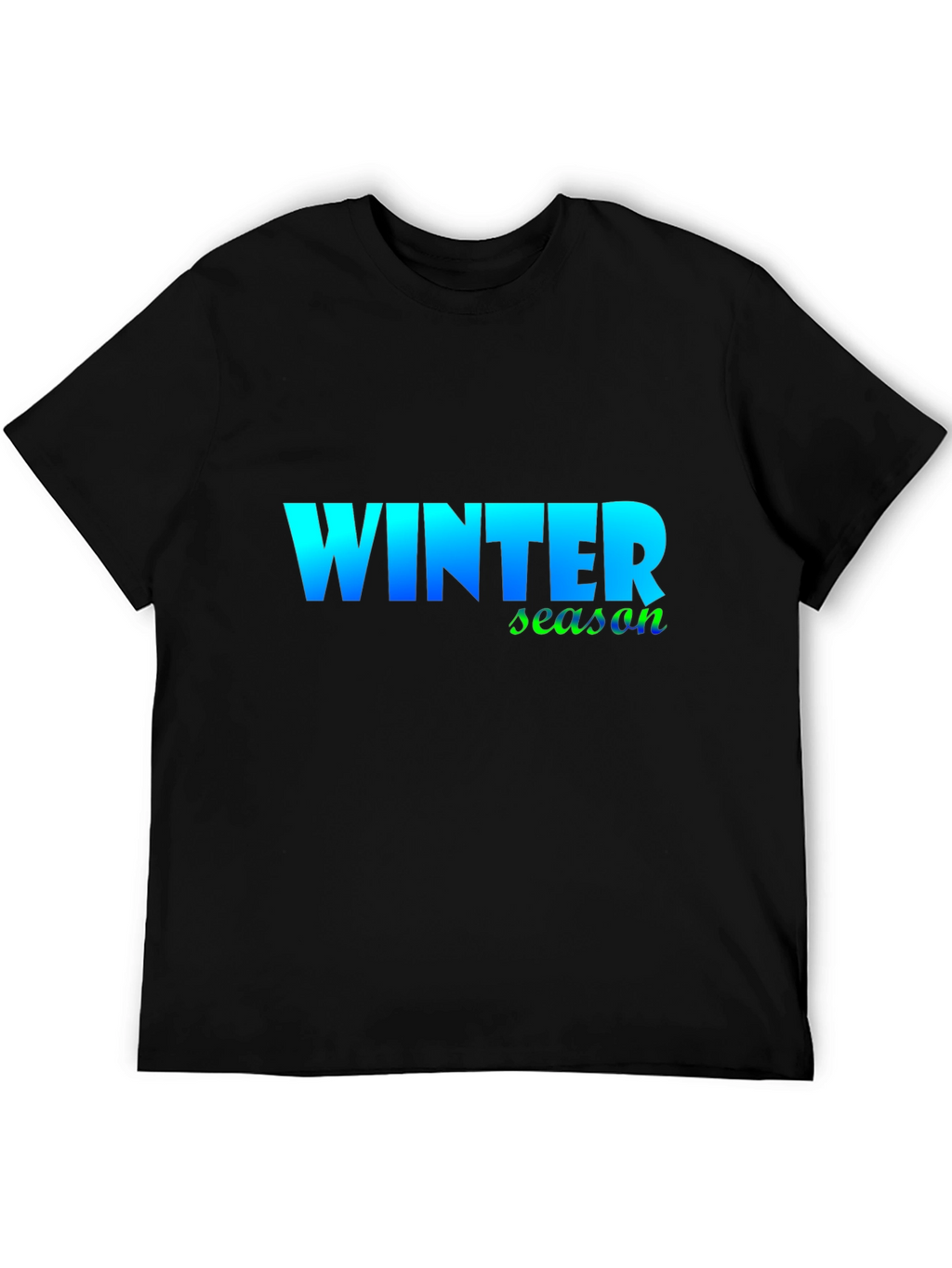 Winter Season Black Graphic Tee