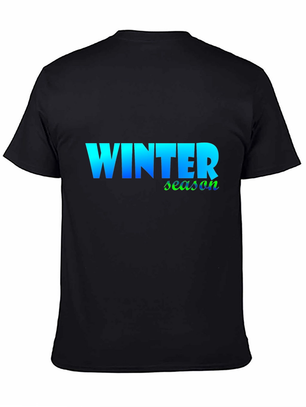 Winter Season Black Graphic Tee