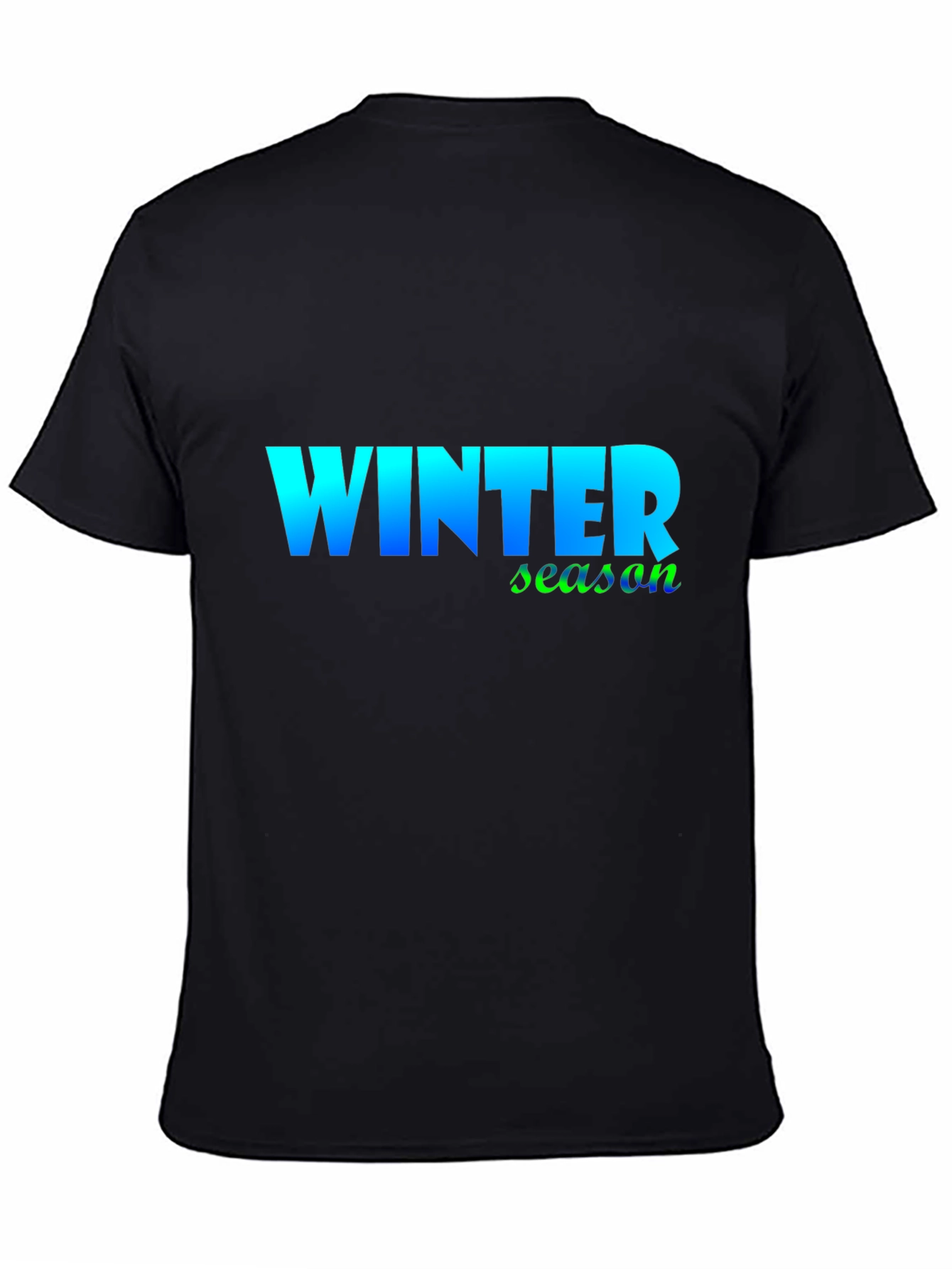 Winter Season Black Graphic Tee