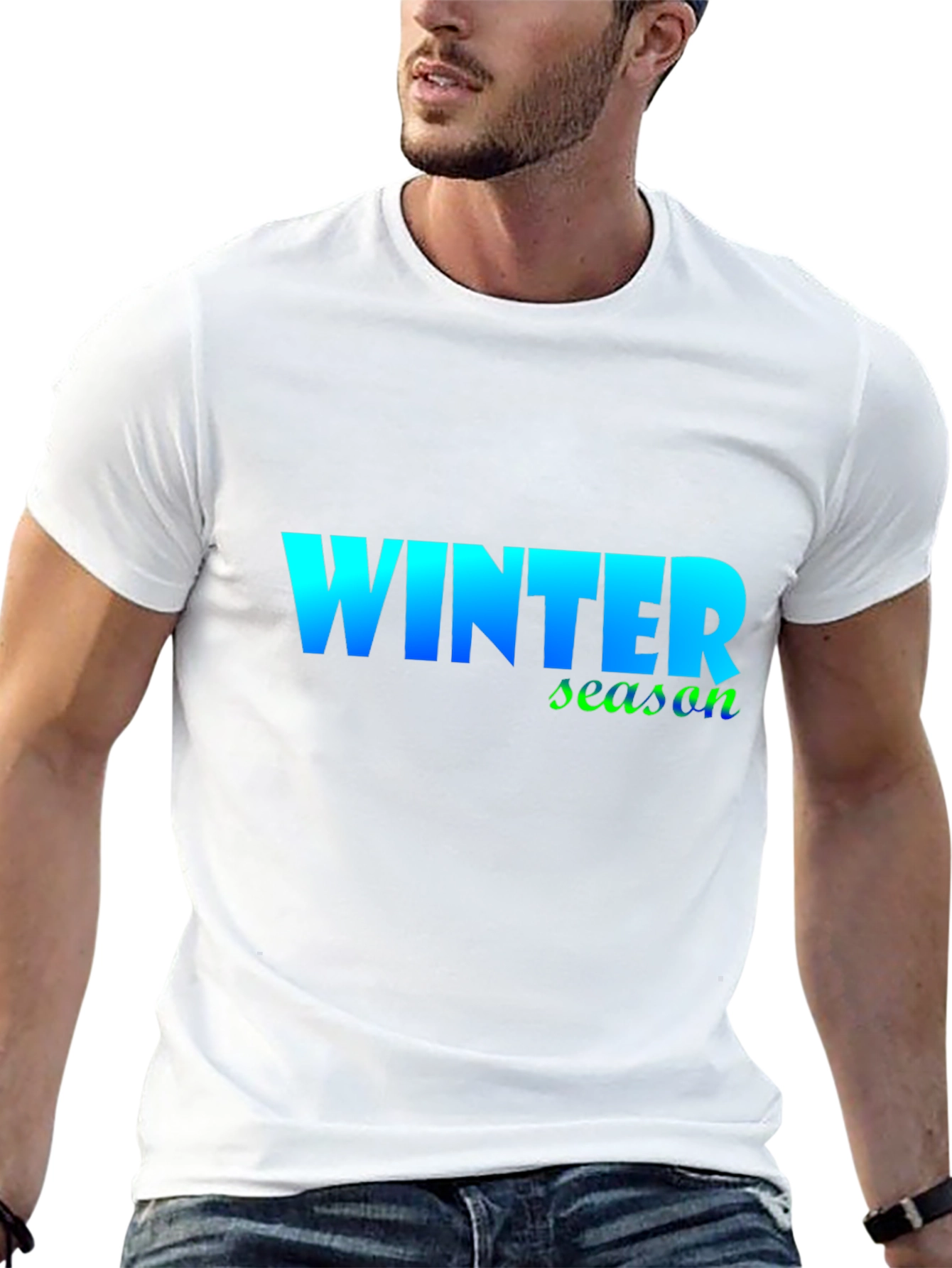 Winter Season Black Graphic Tee