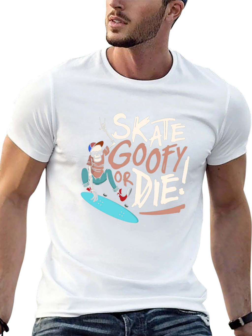 Skate Goofy or Die Black Graphic Tee