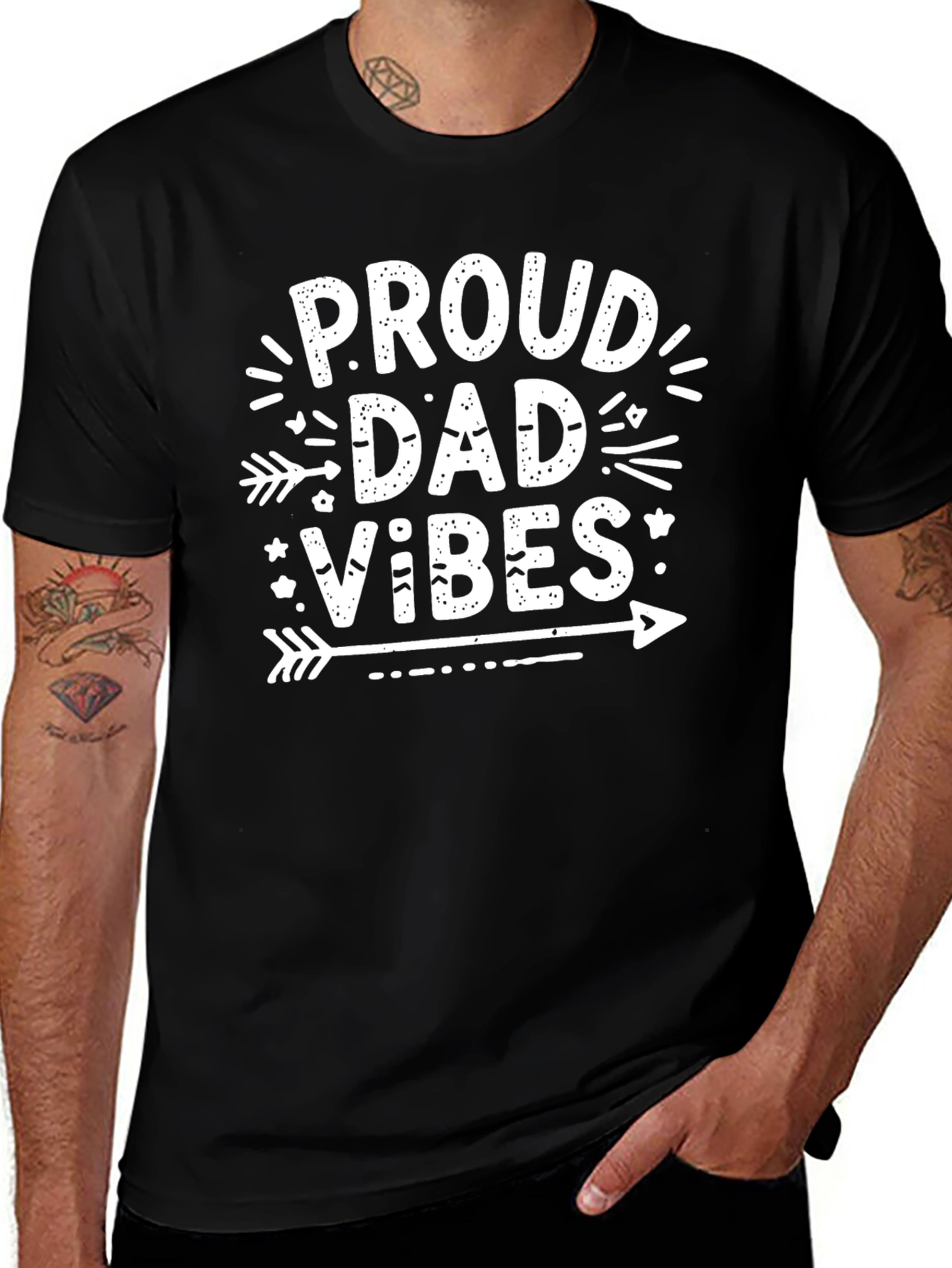 Proud Dad Vibes Graphic T-Shirt
