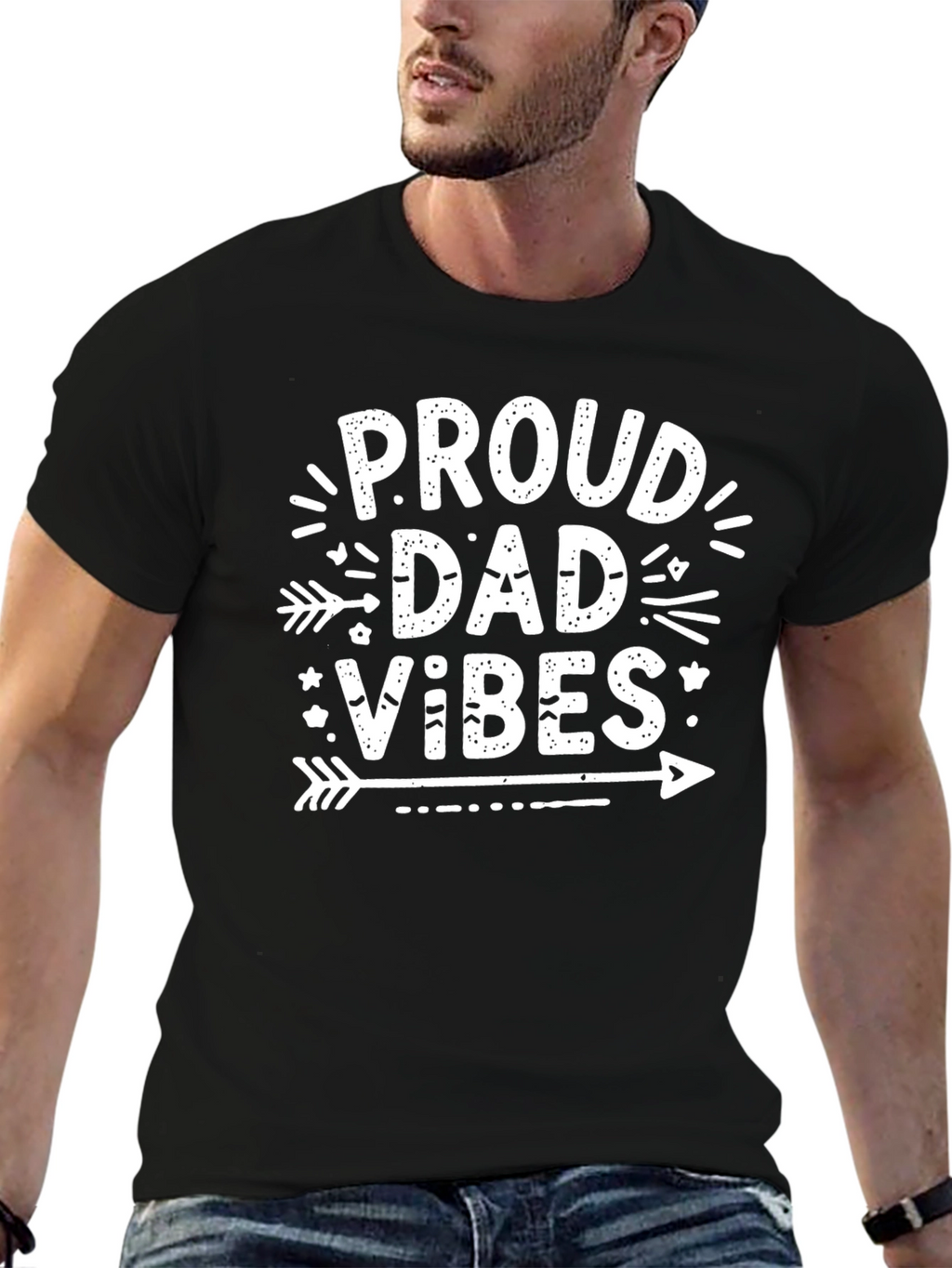 Proud Dad Vibes Graphic T-Shirt