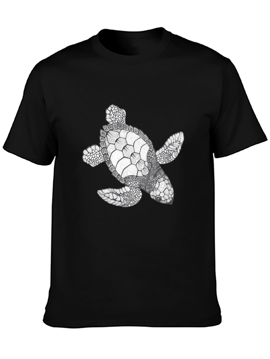 Sea Turtle Graphic Tee - Black Cotton Comfort