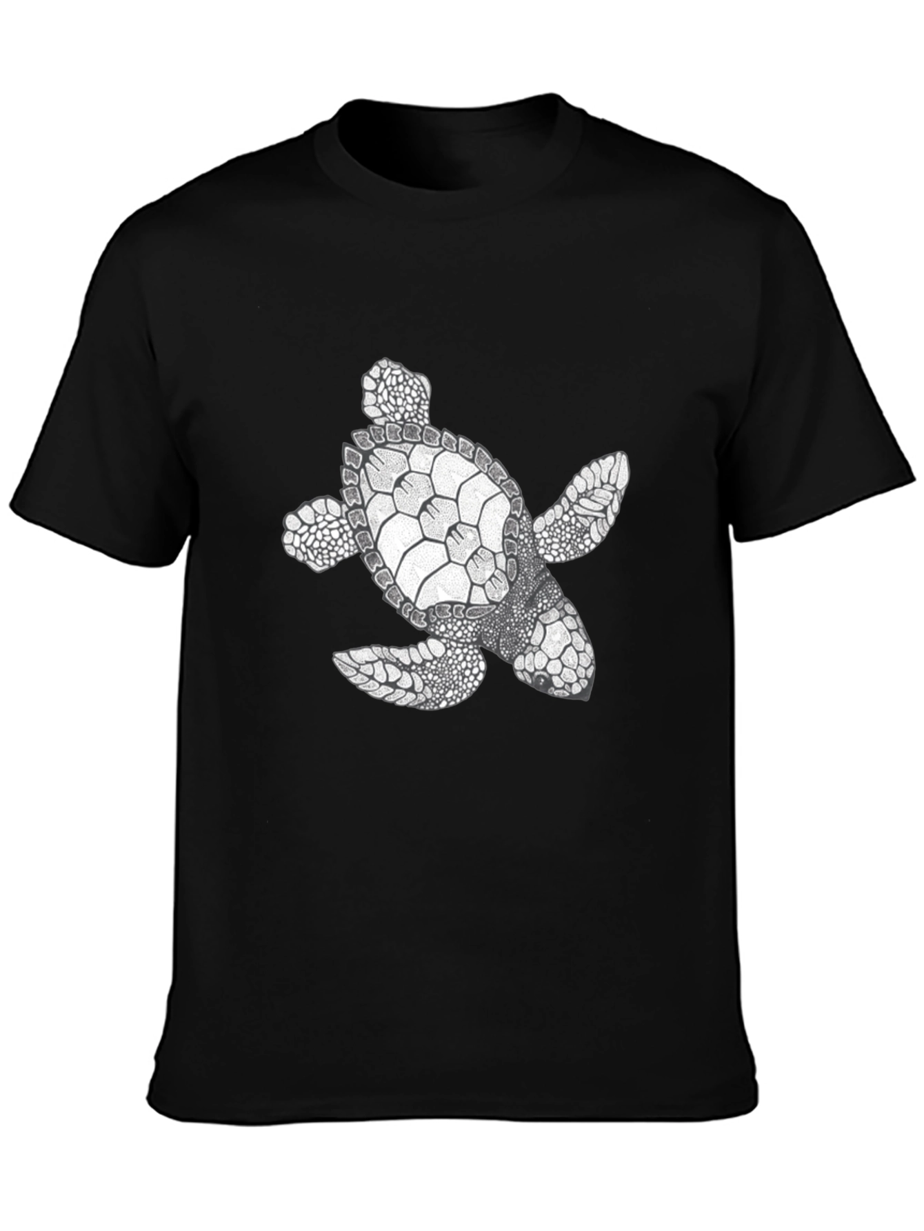 Sea Turtle Graphic Tee - Black Cotton Comfort