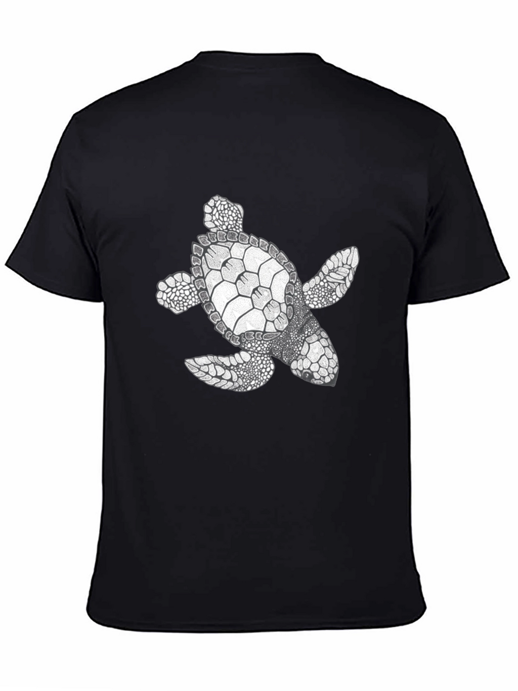 Sea Turtle Graphic Tee - Black Cotton Comfort