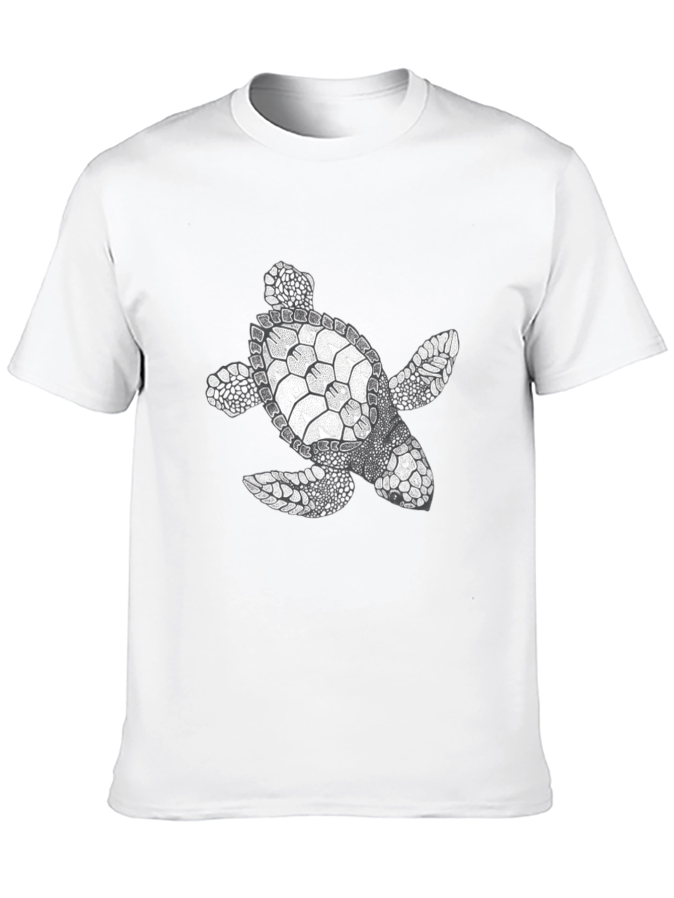 Sea Turtle Graphic Tee - Black Cotton Comfort