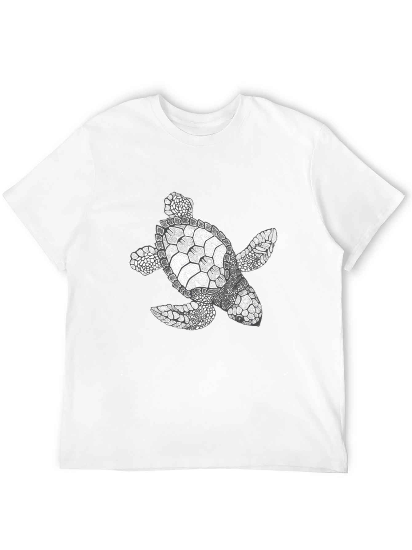 Sea Turtle Graphic Tee - Black Cotton Comfort