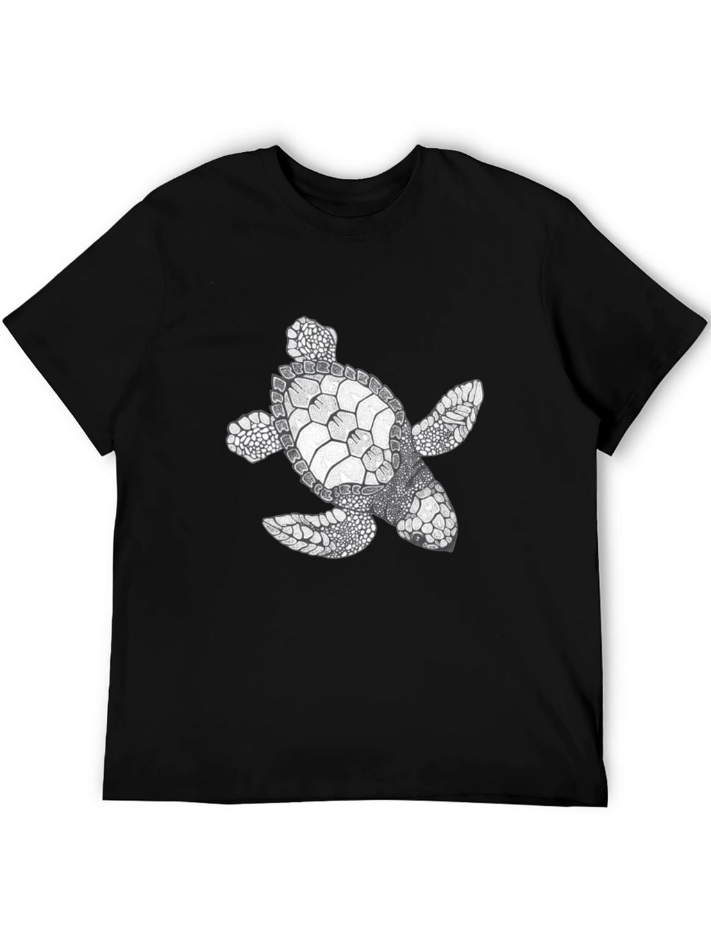 Sea Turtle Graphic Tee - Black Cotton Comfort