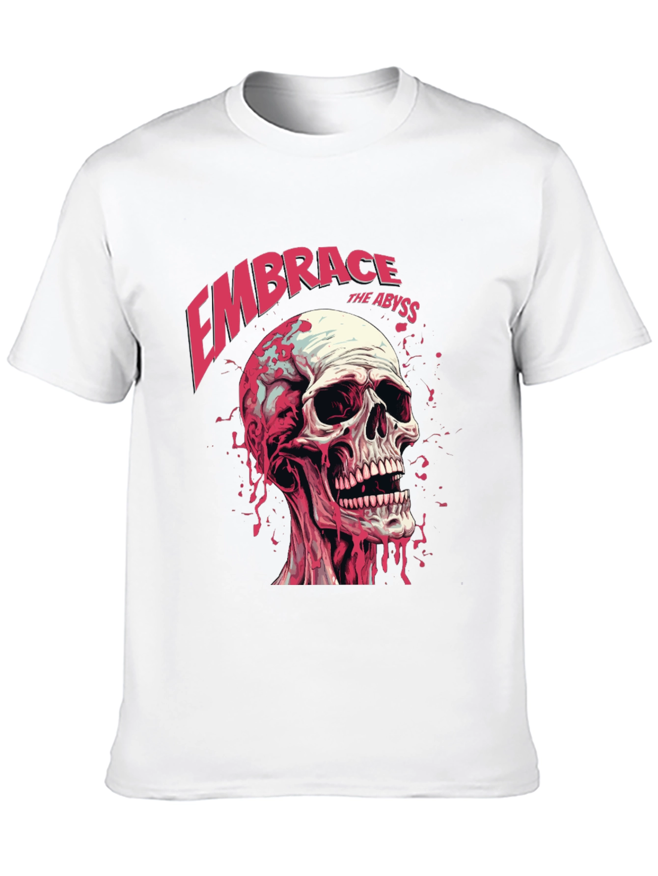 Embrace the Abyss Skull Graphic Tee - Bold Statement T-Shirt