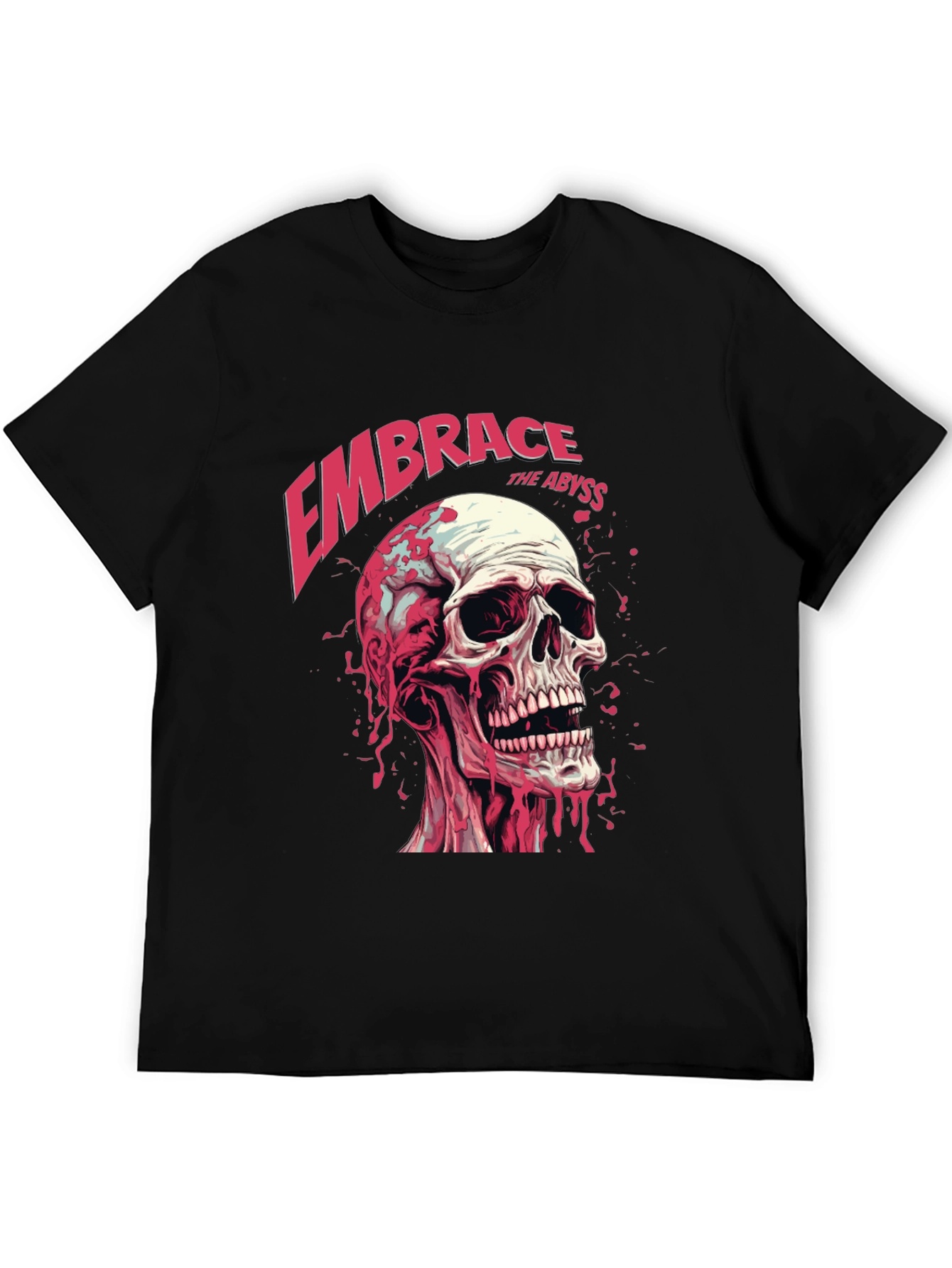 Embrace the Abyss Skull Graphic Tee - Bold Statement T-Shirt
