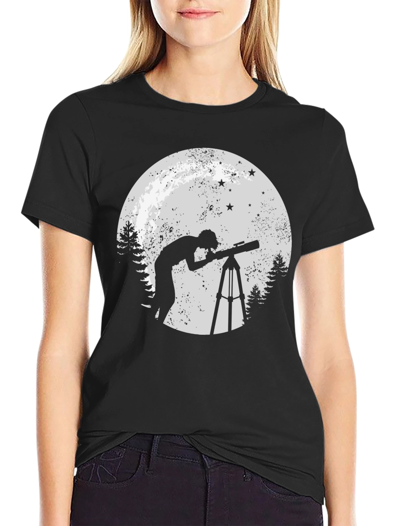 Astronomer Moon T-Shirt - Space Lover Tee