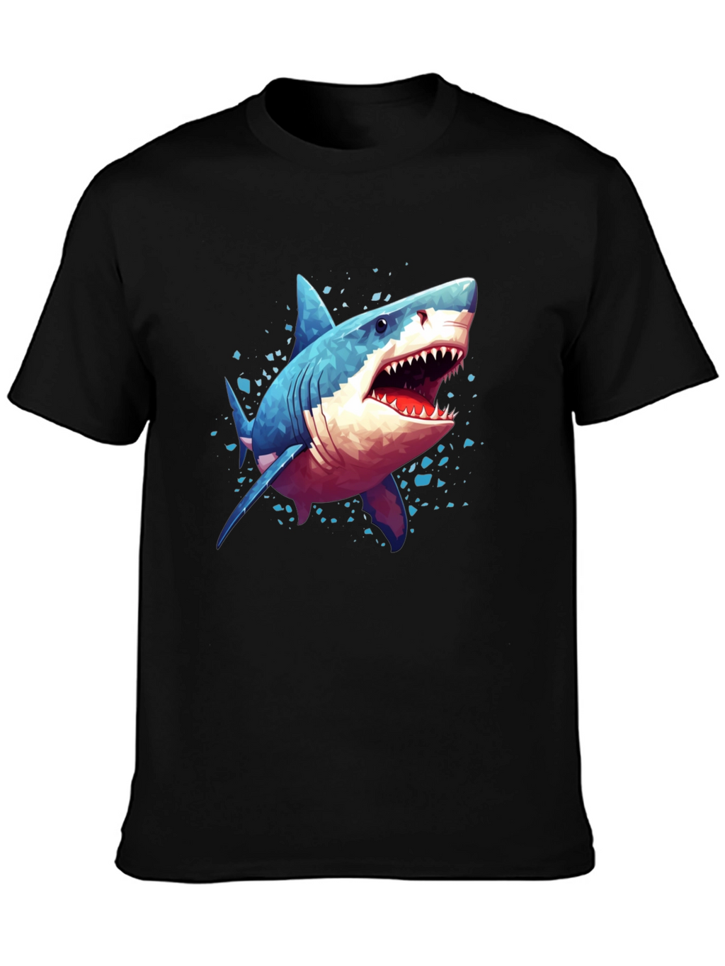 Shark Graphic Tee - Black Cotton