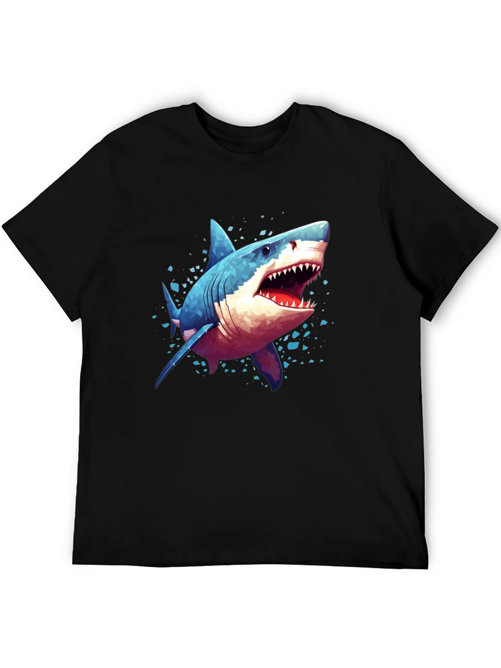 Shark Graphic Tee - Black Cotton