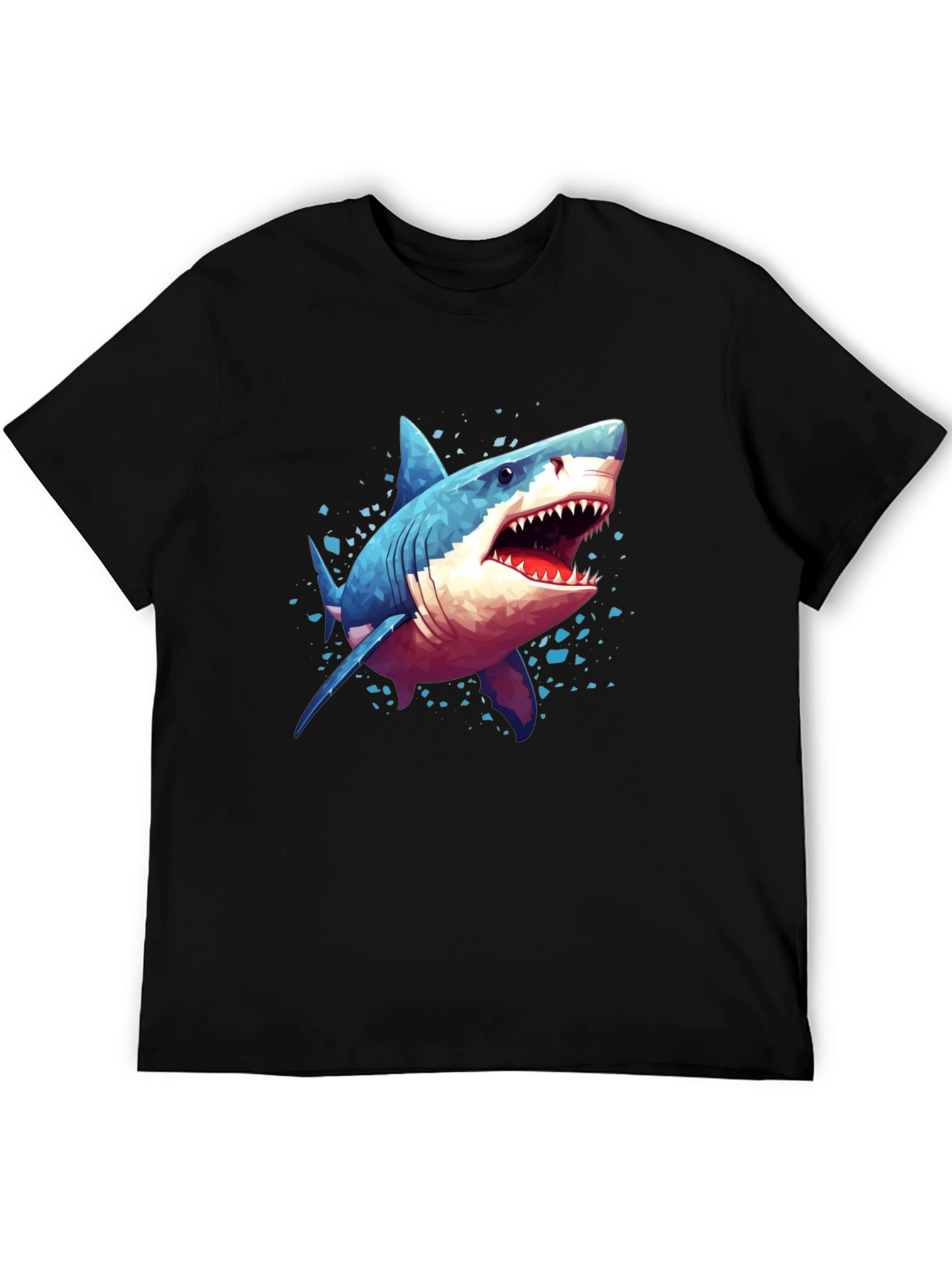 Shark Graphic Tee - Black Cotton
