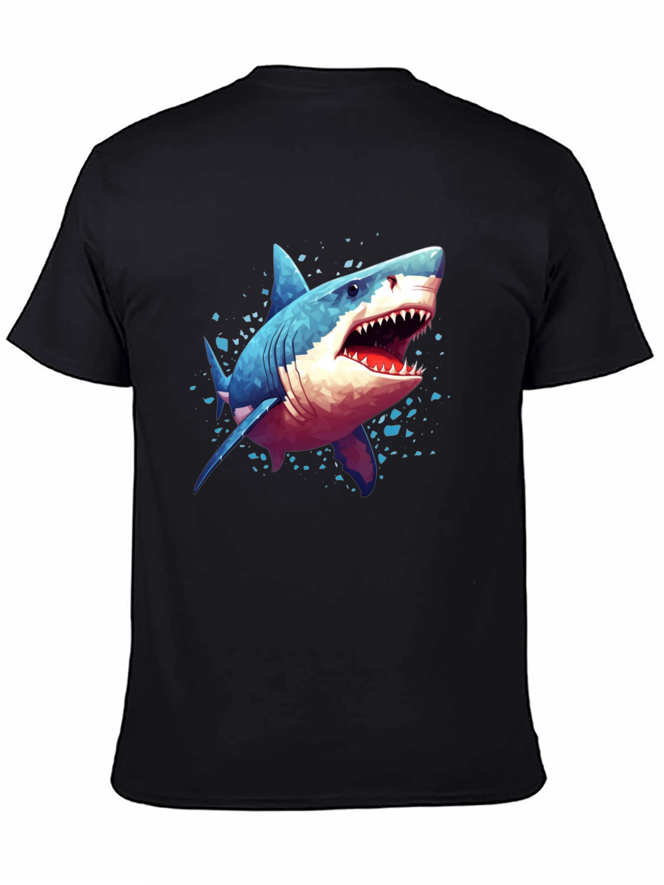 Shark Graphic Tee - Black Cotton