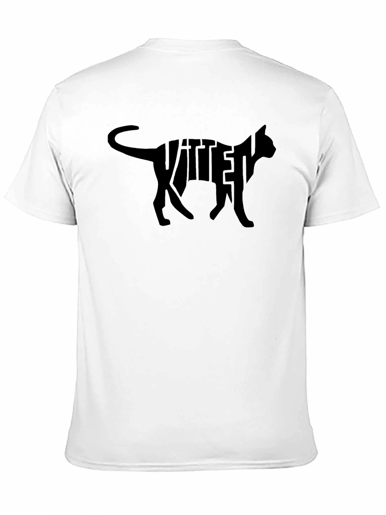 Kitten Cat Silhouette Graphic T-Shirt