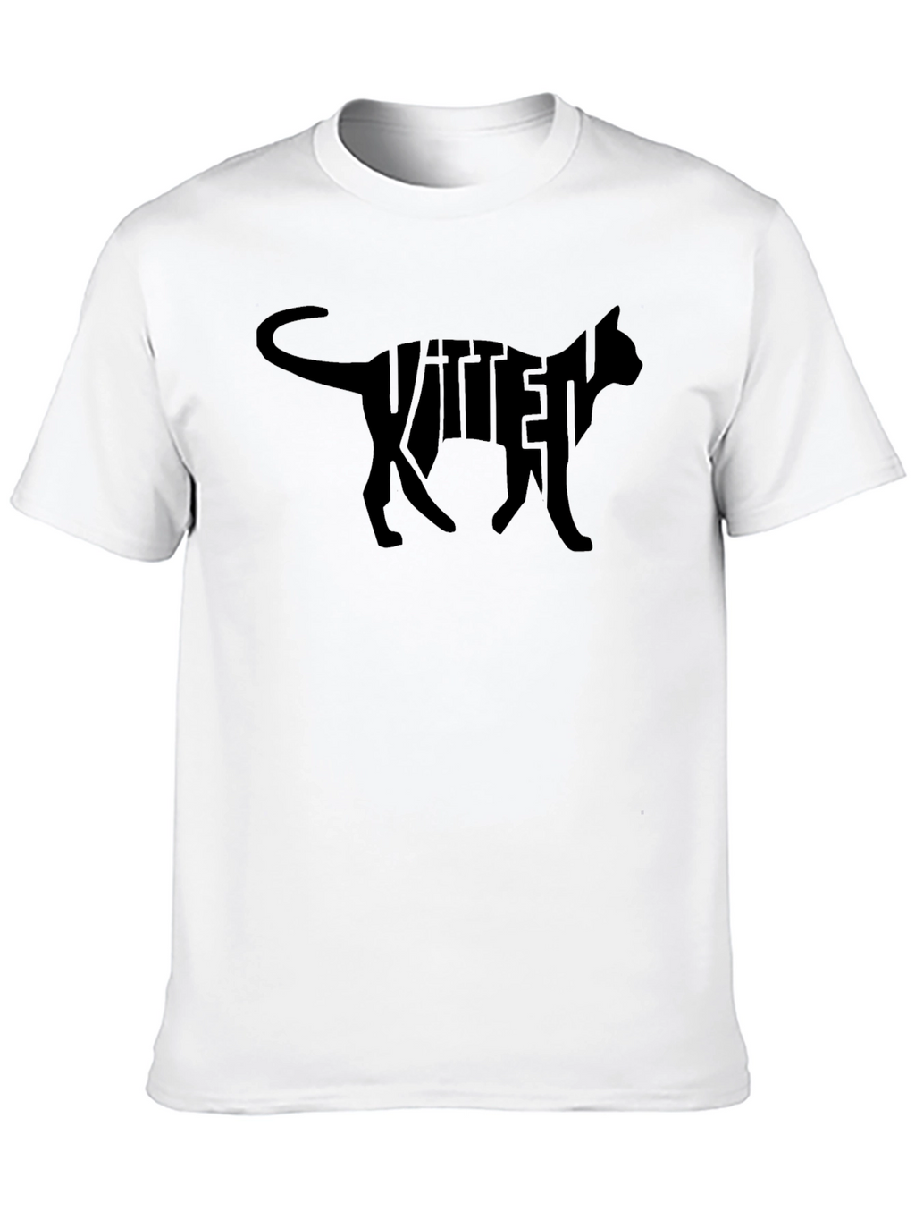Kitten Cat Silhouette Graphic T-Shirt