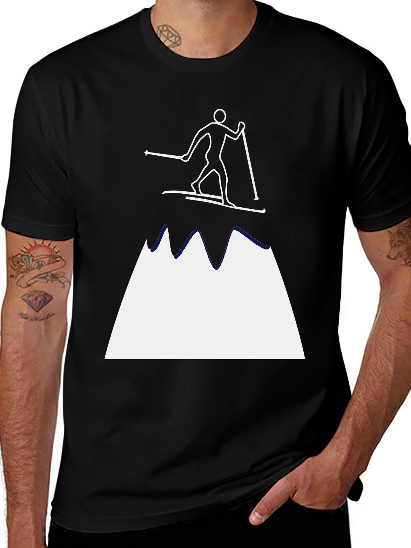Skiing Mountain Graphic Tee - Adventure Ready