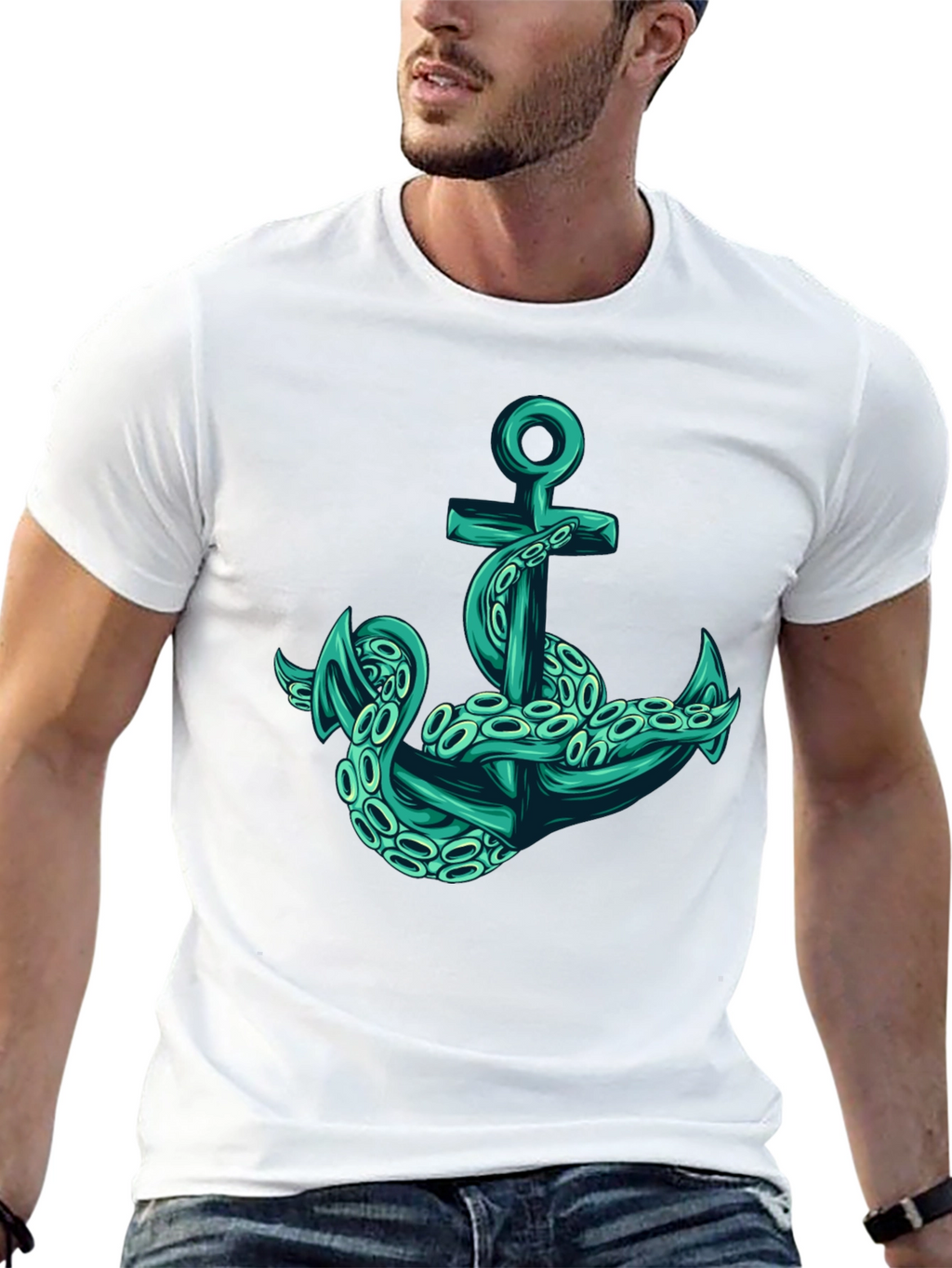 Octopus Anchor Graphic T-Shirt