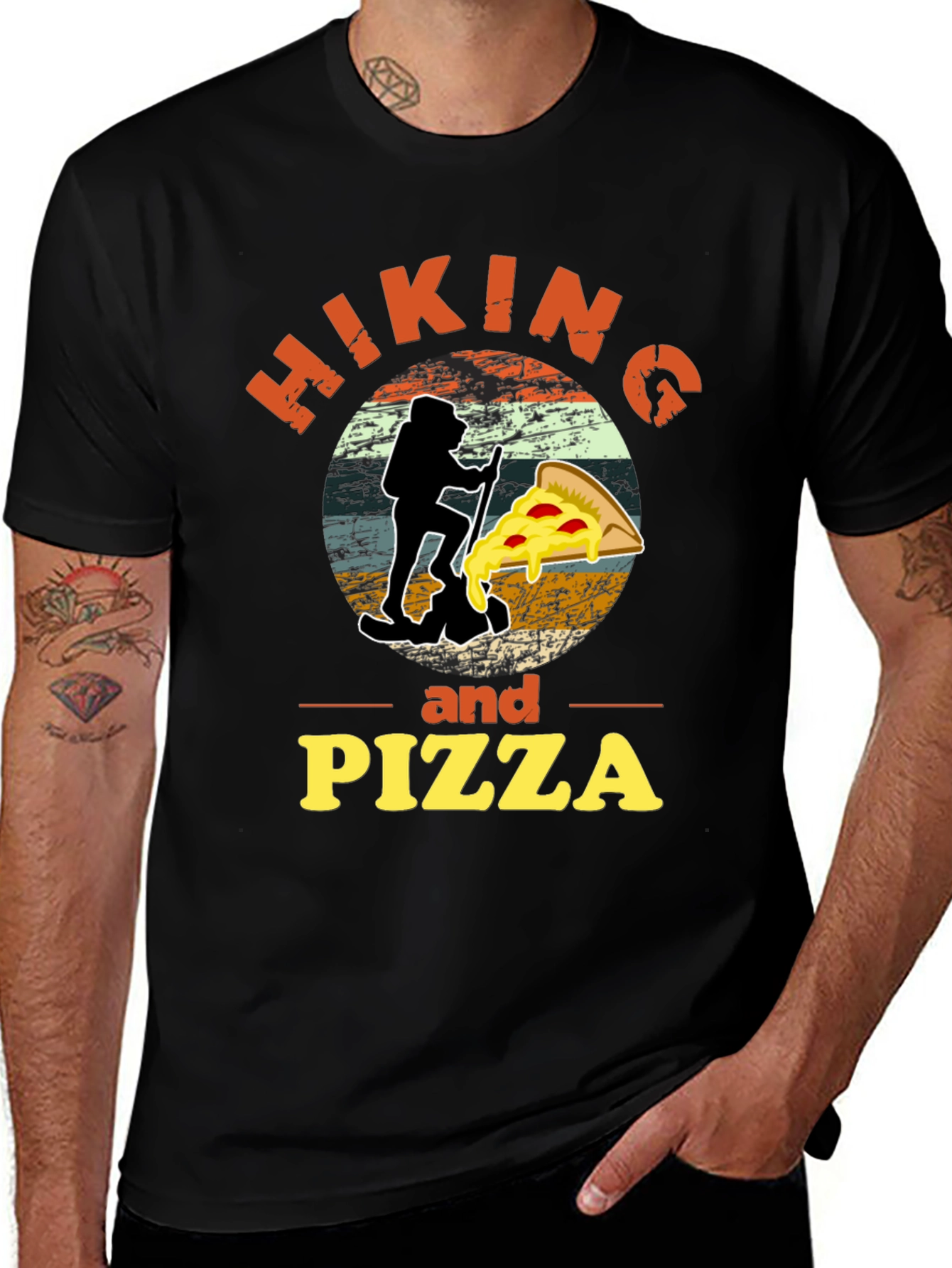 Hiking and Pizza Graphic Tee - Adventure Ready