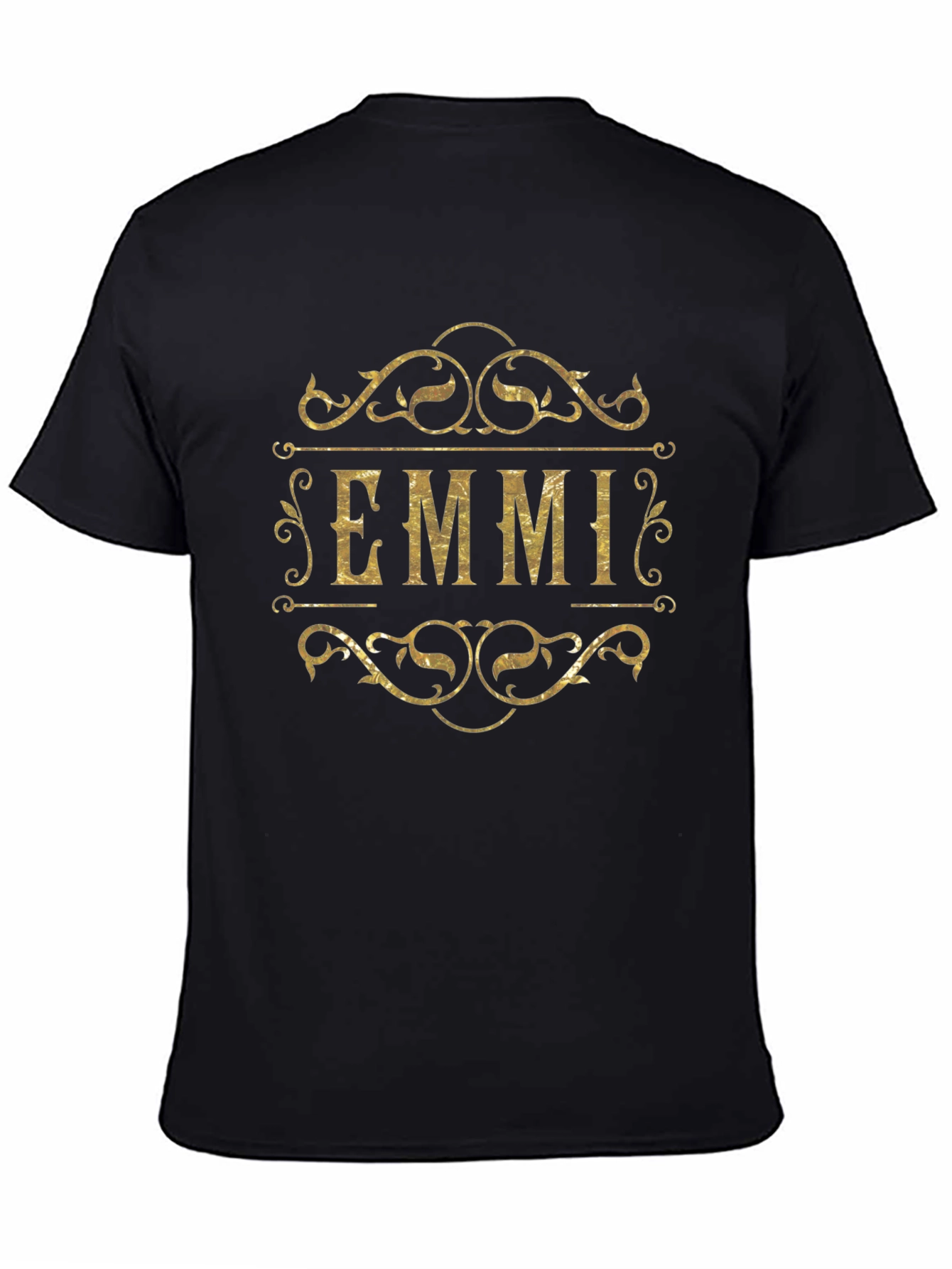 Emmi Graphic Tee - Elegant Personalized Gold Lettering
