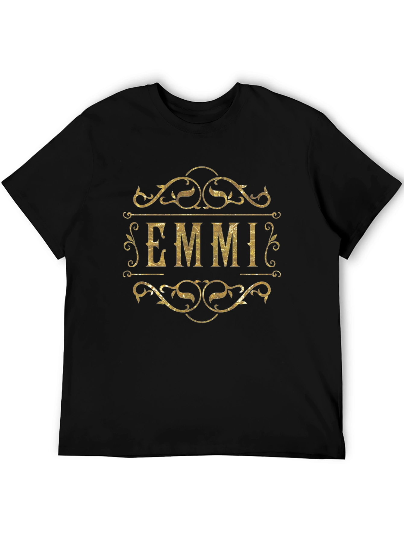 Emmi Graphic Tee - Elegant Personalized Gold Lettering