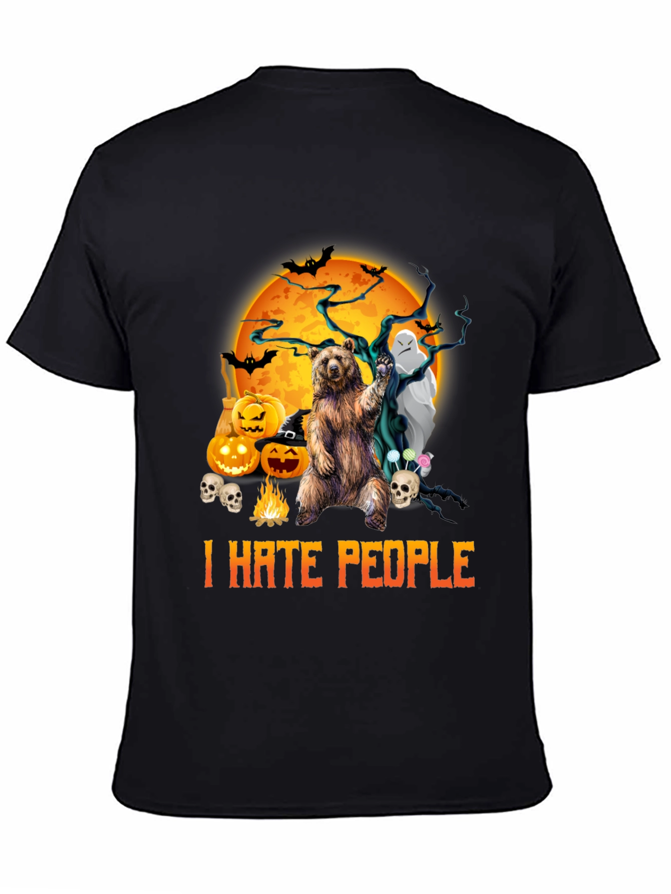Halloween Bear T-Shirt - I Hate People