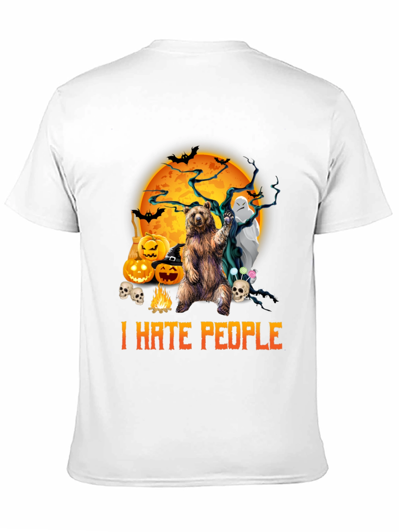 Halloween Bear T-Shirt - I Hate People