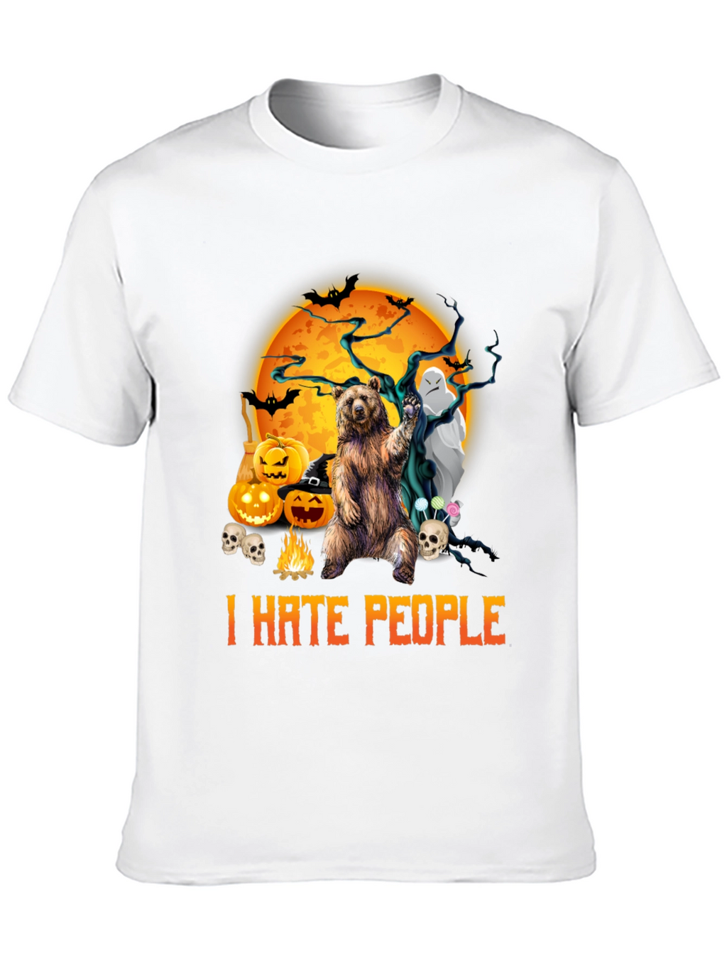 Halloween Bear T-Shirt - I Hate People