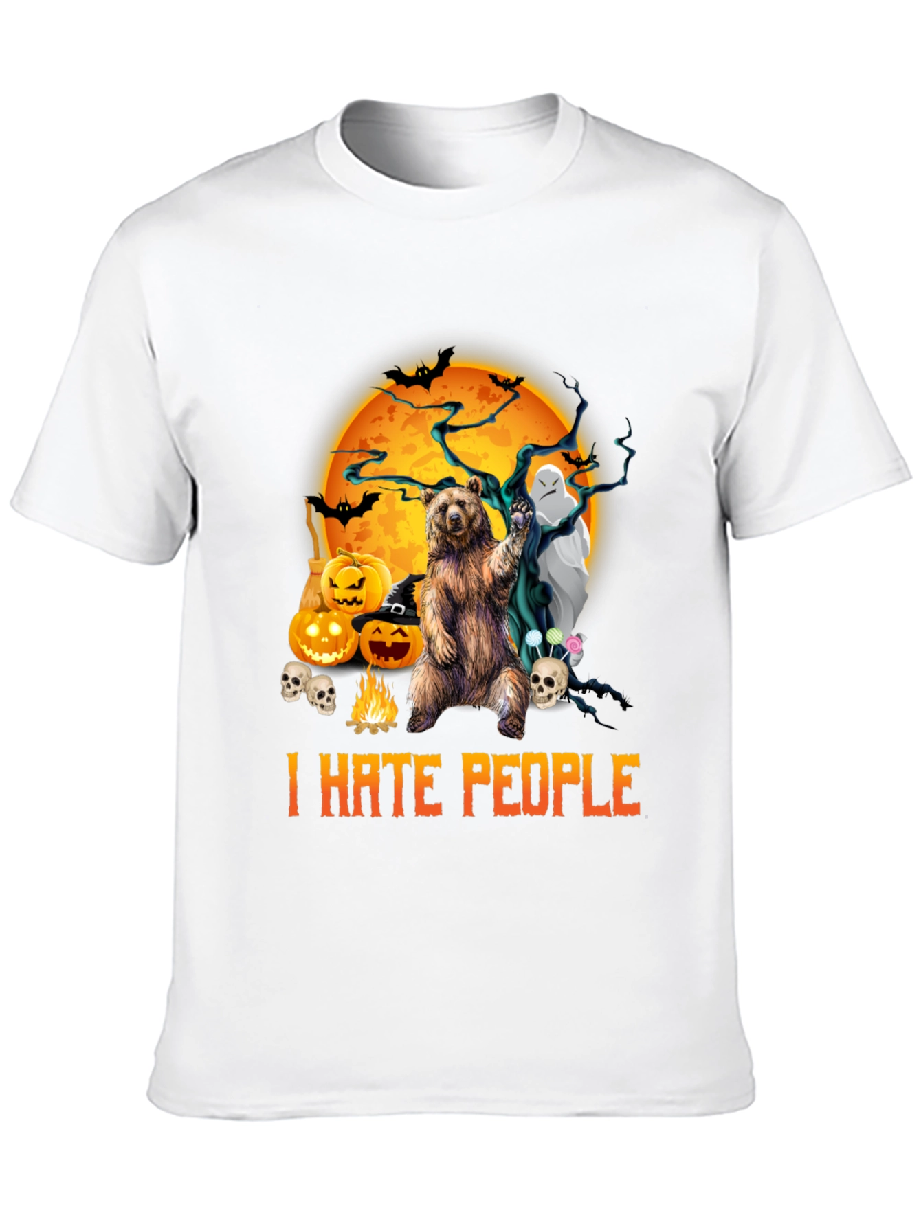Halloween Bear T-Shirt - I Hate People