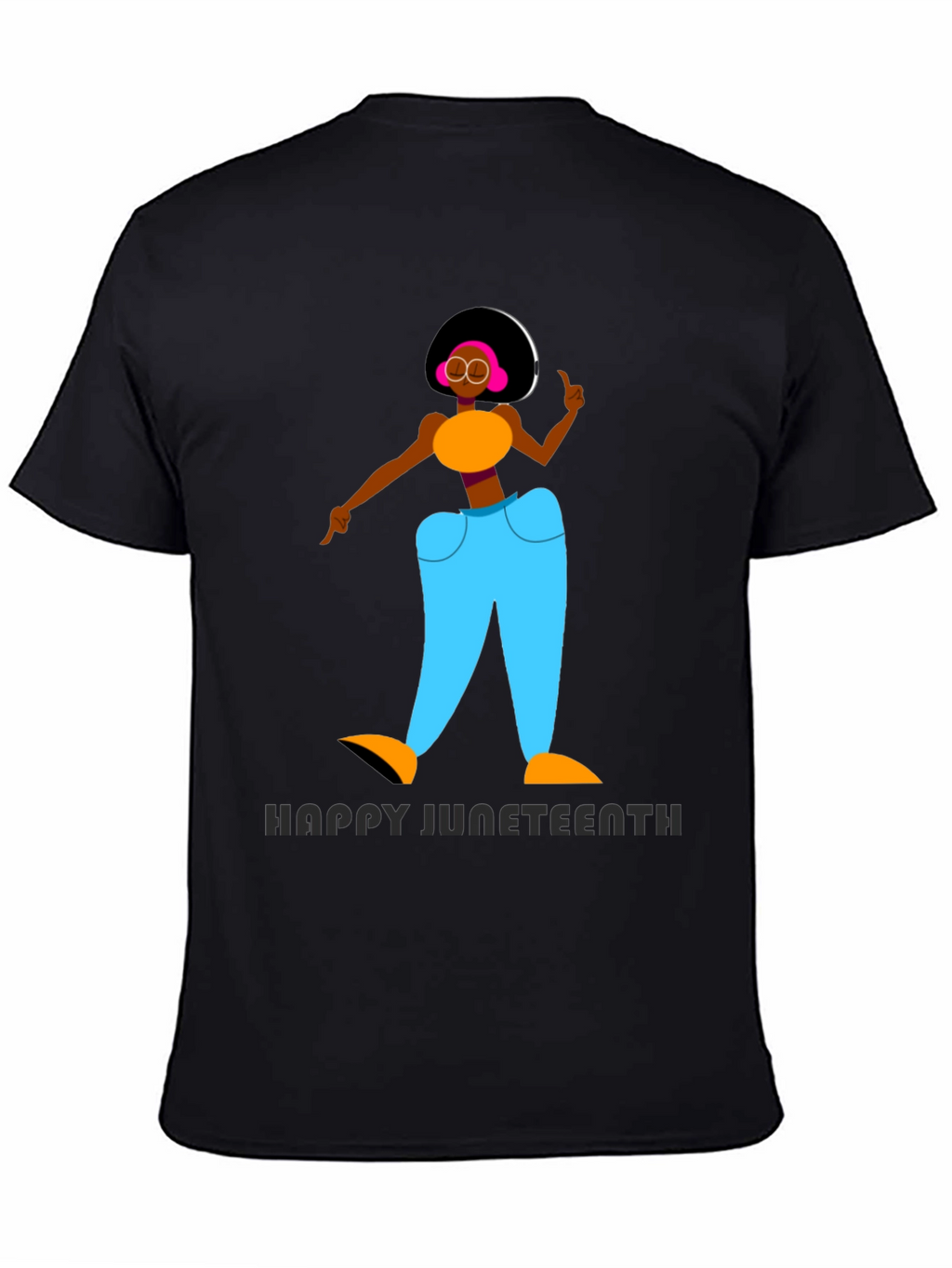 Happy Juneteenth Graphic T-Shirt - Black