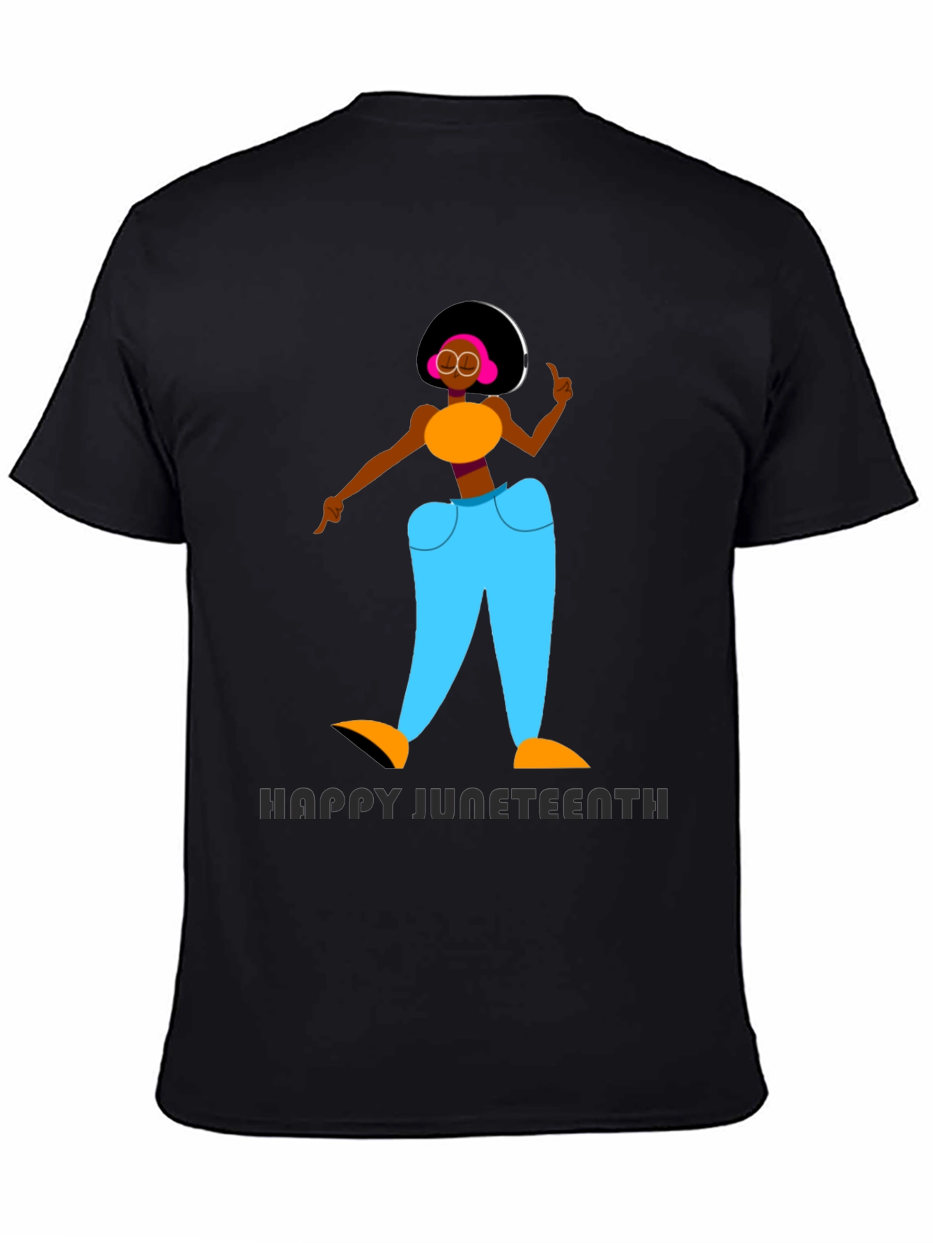 Happy Juneteenth Graphic T-Shirt - Black
