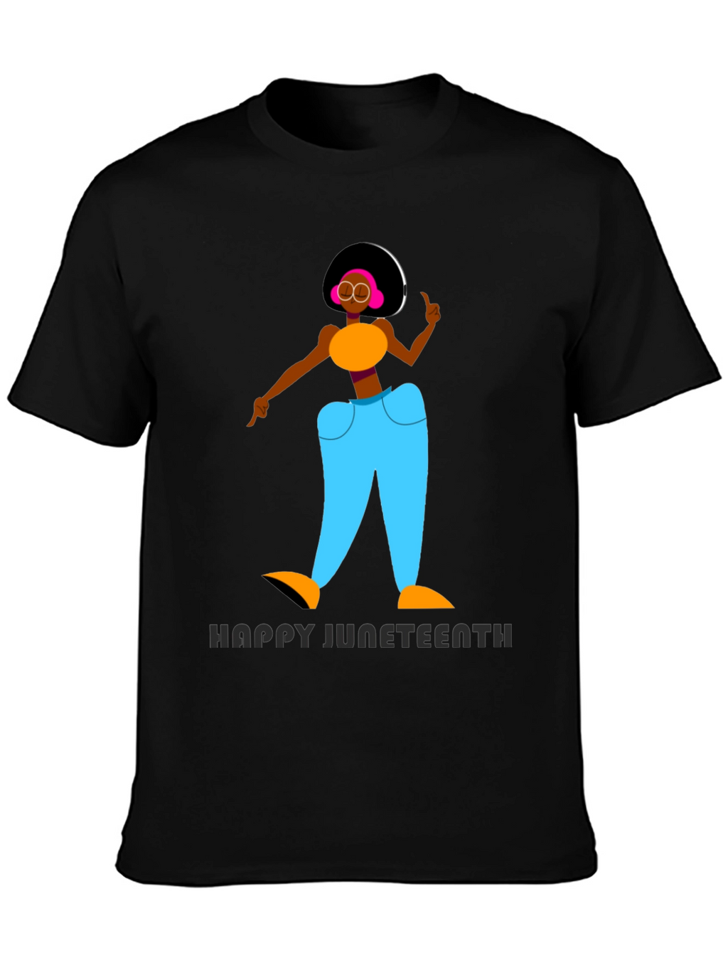 Happy Juneteenth Graphic T-Shirt - Black