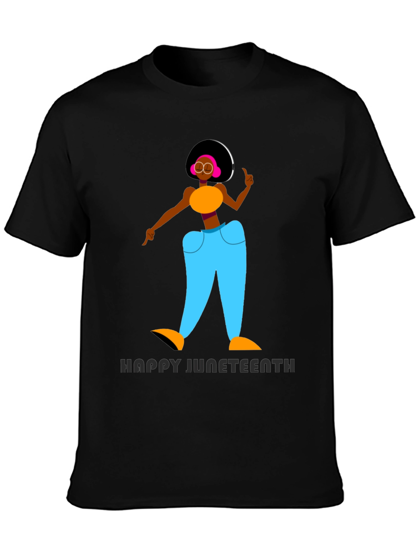 Happy Juneteenth Graphic T-Shirt - Black
