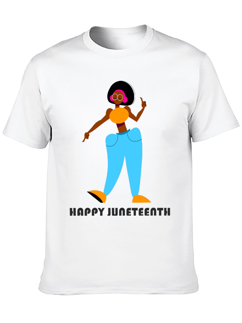 Happy Juneteenth Graphic T-Shirt - Black