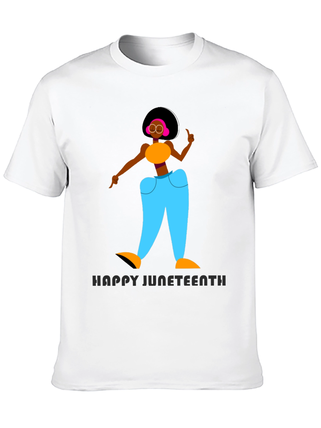 Happy Juneteenth Graphic T-Shirt - Black