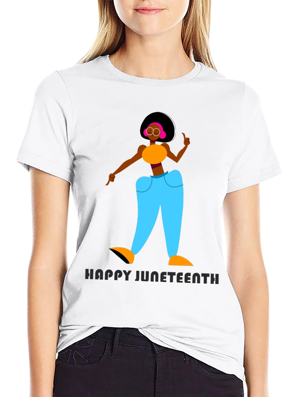 Happy Juneteenth Graphic T-Shirt - Black
