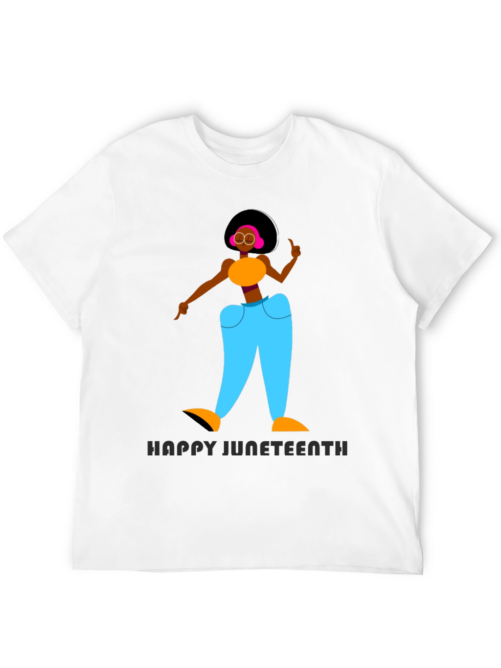 Happy Juneteenth Graphic T-Shirt - Black