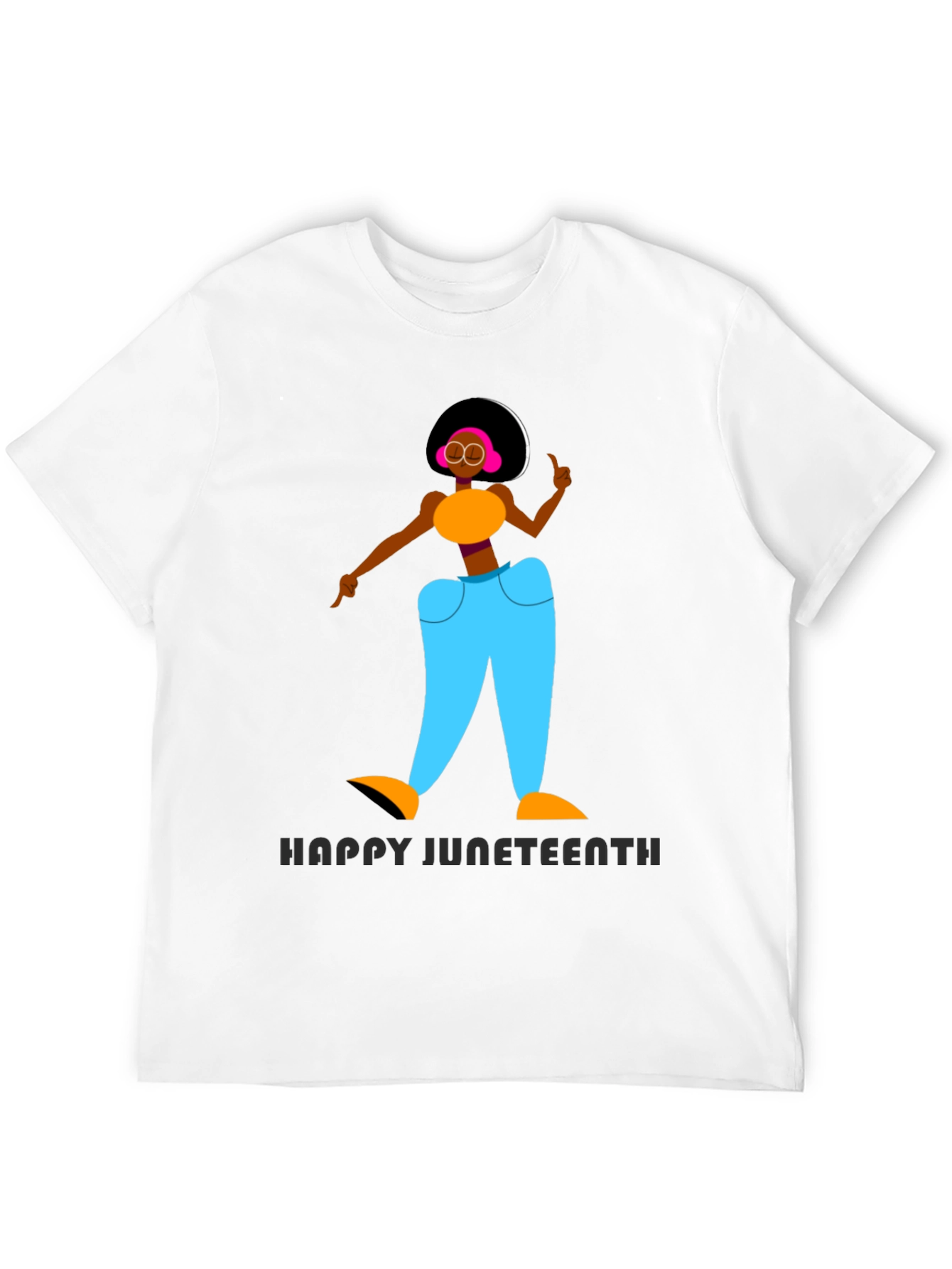 Happy Juneteenth Graphic T-Shirt - Black
