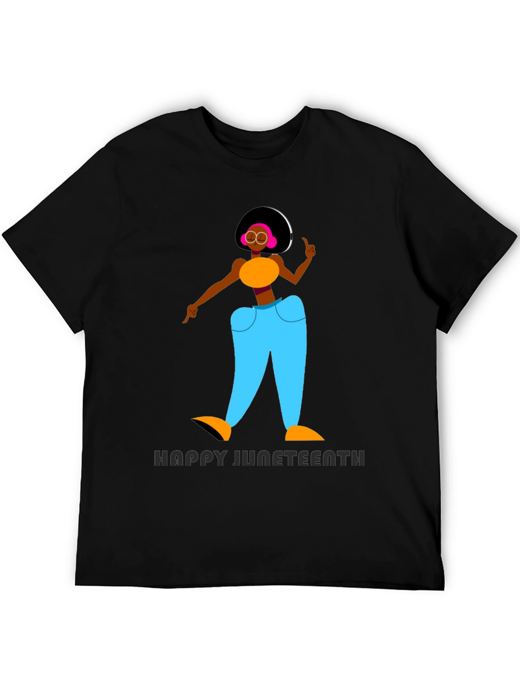 Happy Juneteenth Graphic T-Shirt - Black