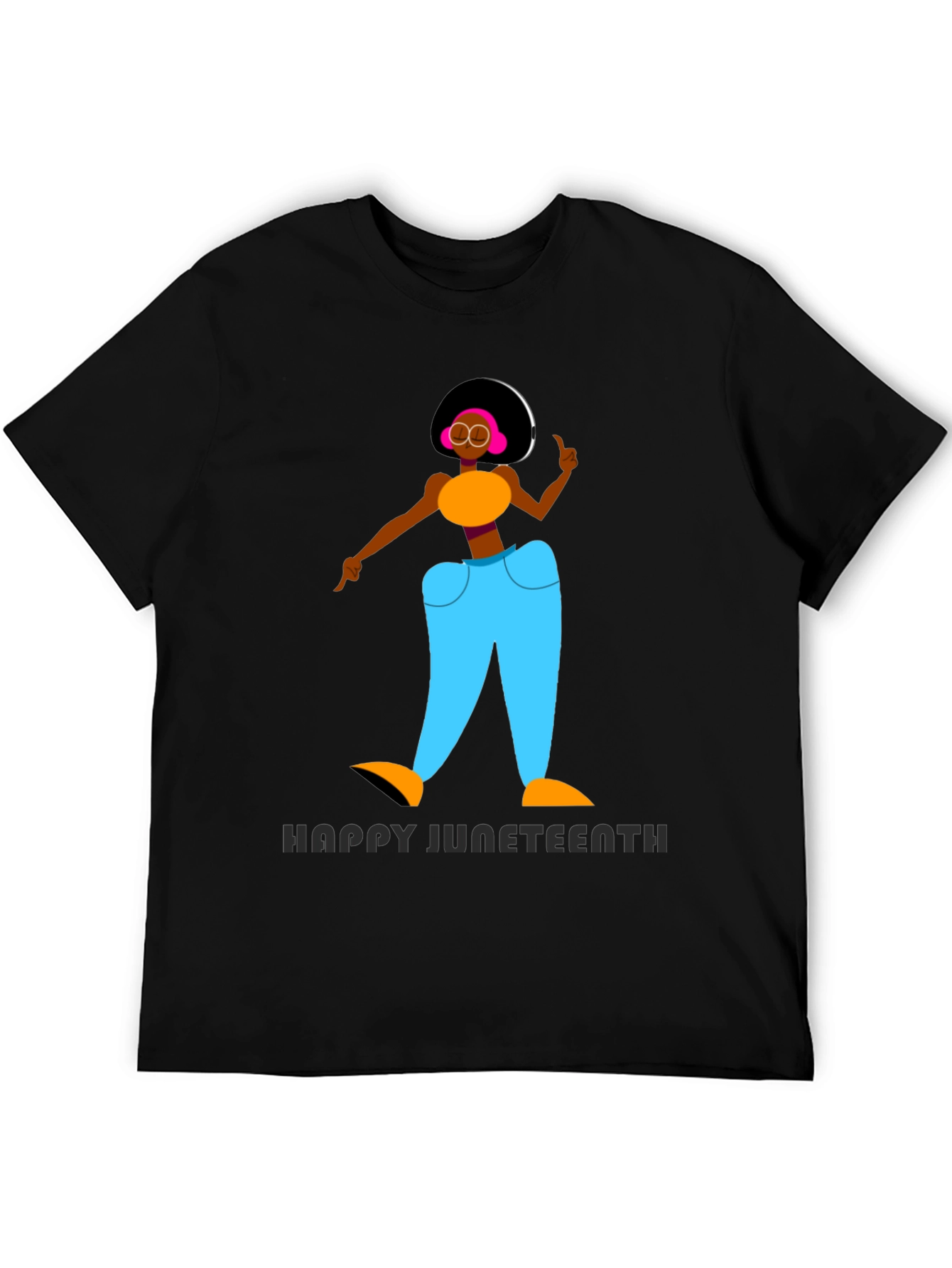 Happy Juneteenth Graphic T-Shirt - Black