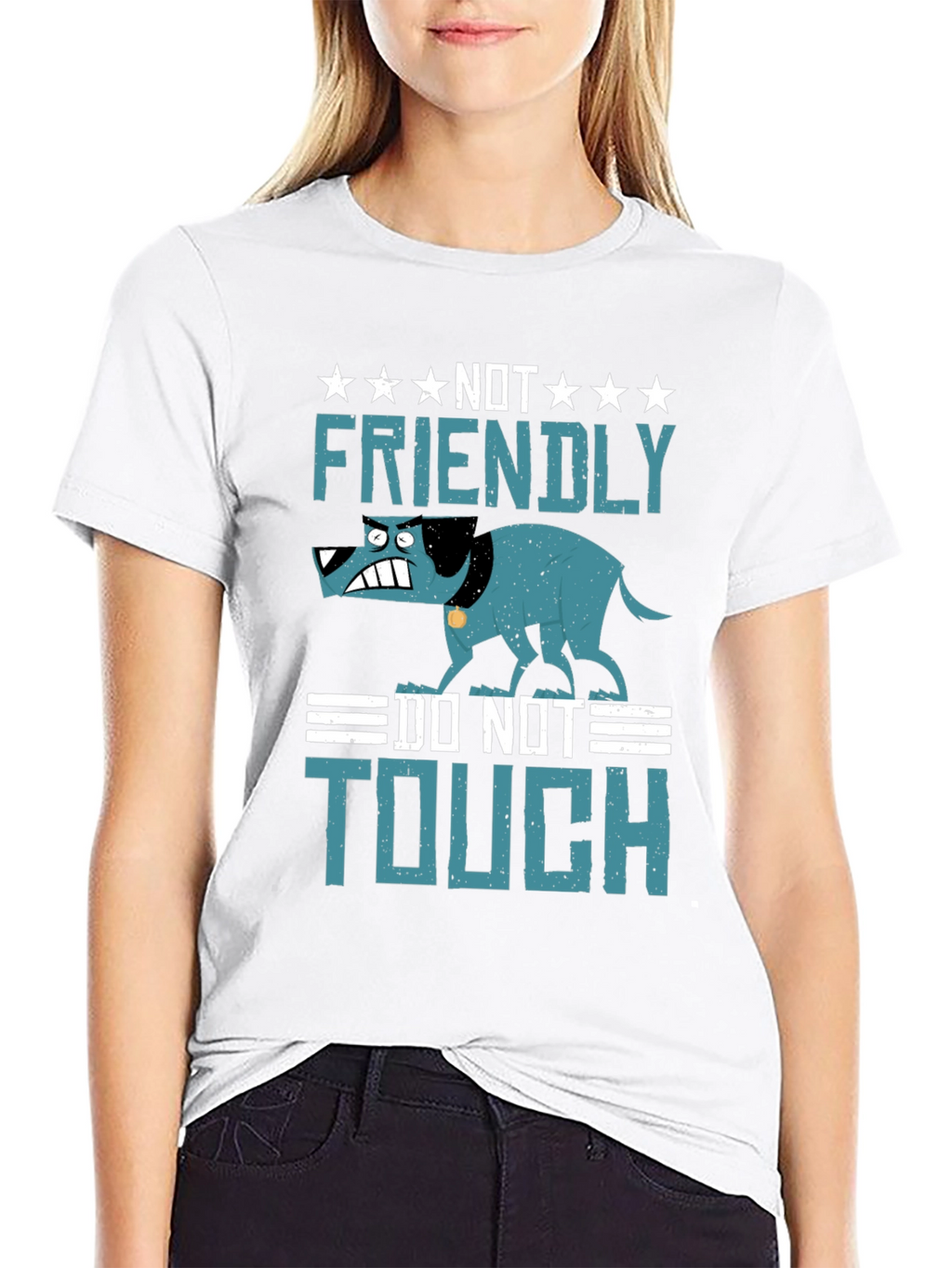 Not Friendly Dog Graphic T-Shirt