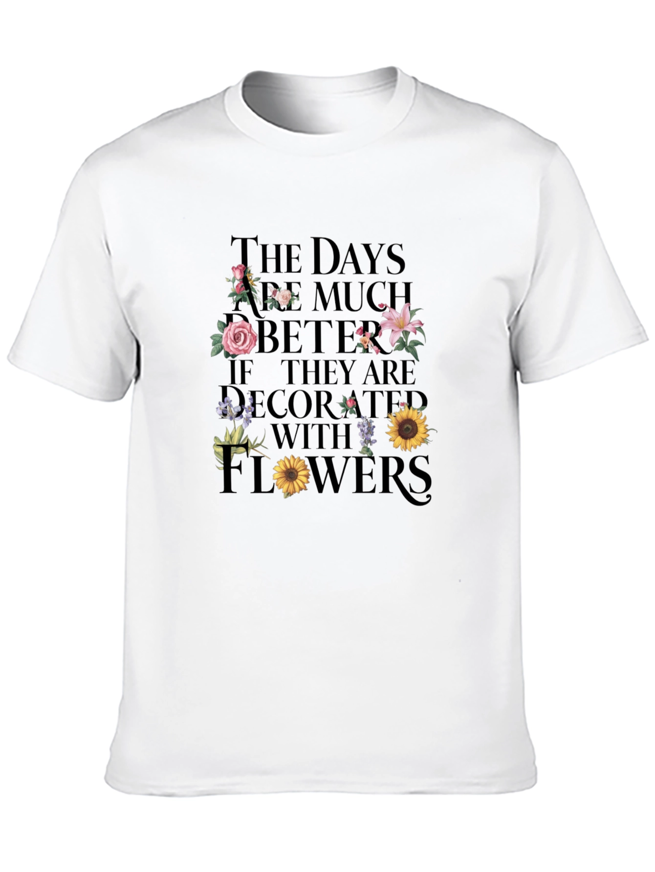 Floral Days Graphic Tee - Stylish Comfort