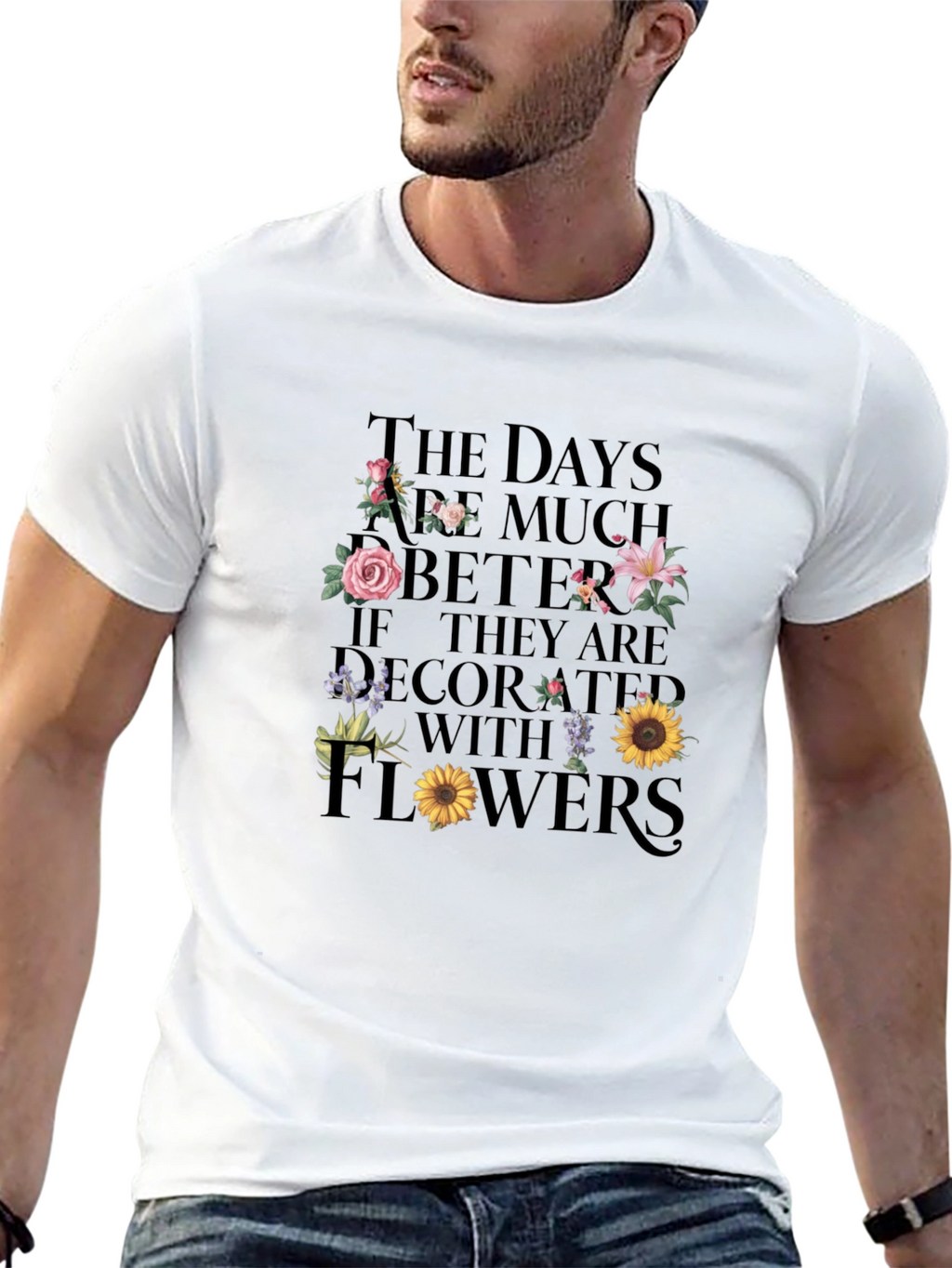 Floral Days Graphic Tee - Stylish Comfort
