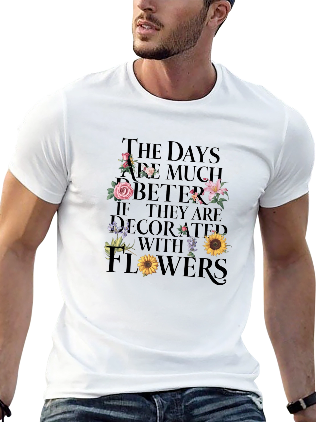 Floral Days Graphic Tee - Stylish Comfort